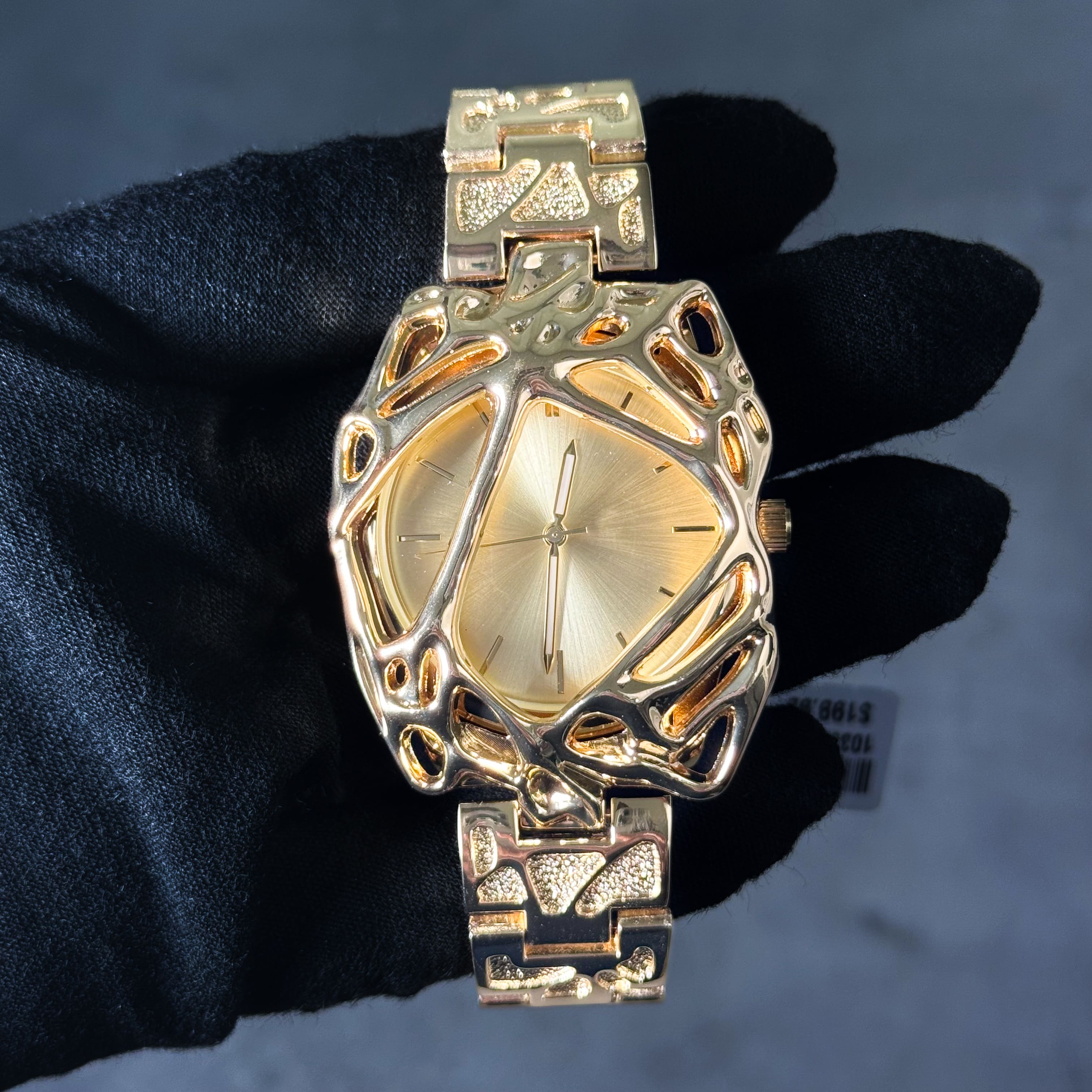 Men’s 40mm Spider Web Watch - Metal Band, Quartz Movement