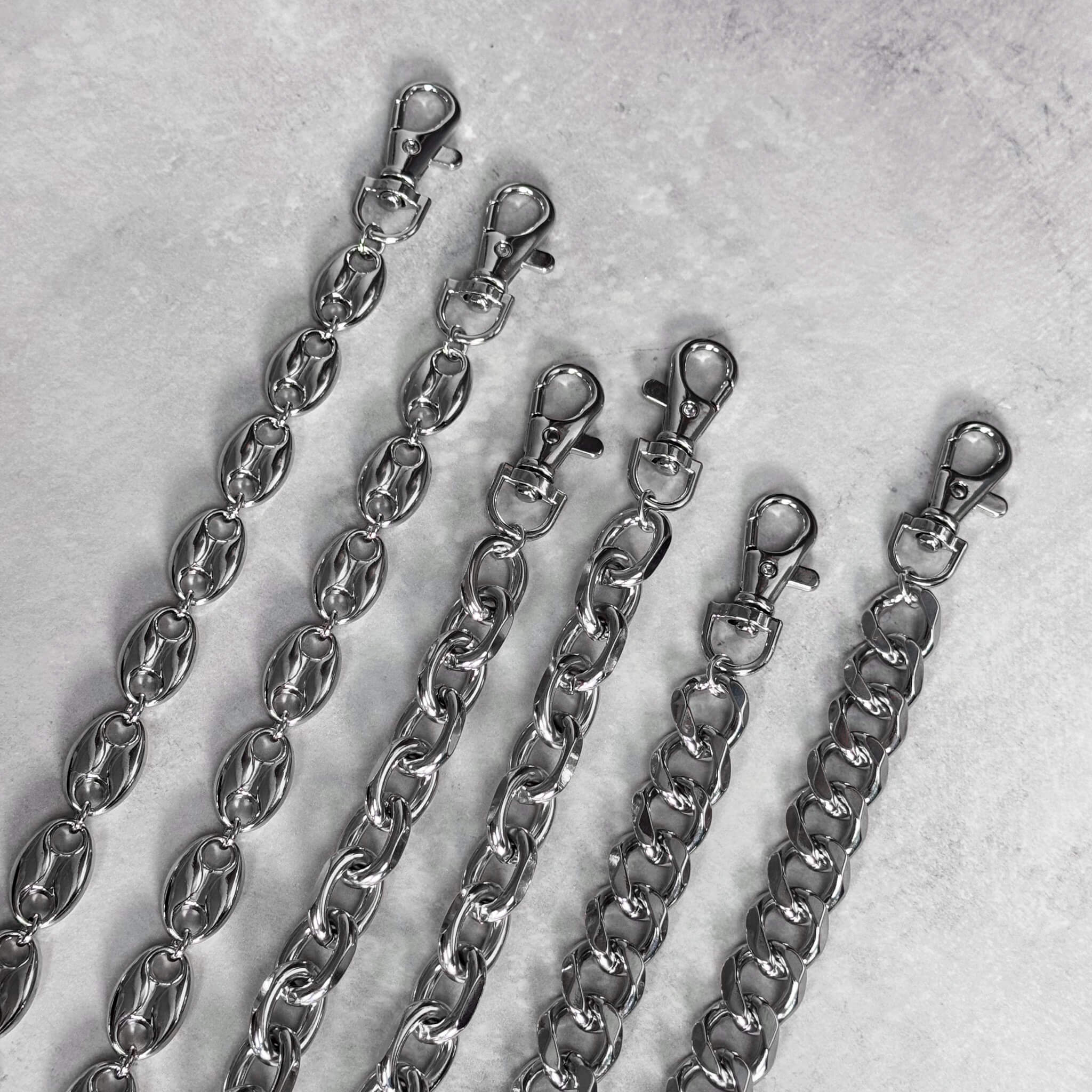 Men's 10mm Cuban Link Wallet Chain - Stylish Silver Accessory for Jeans