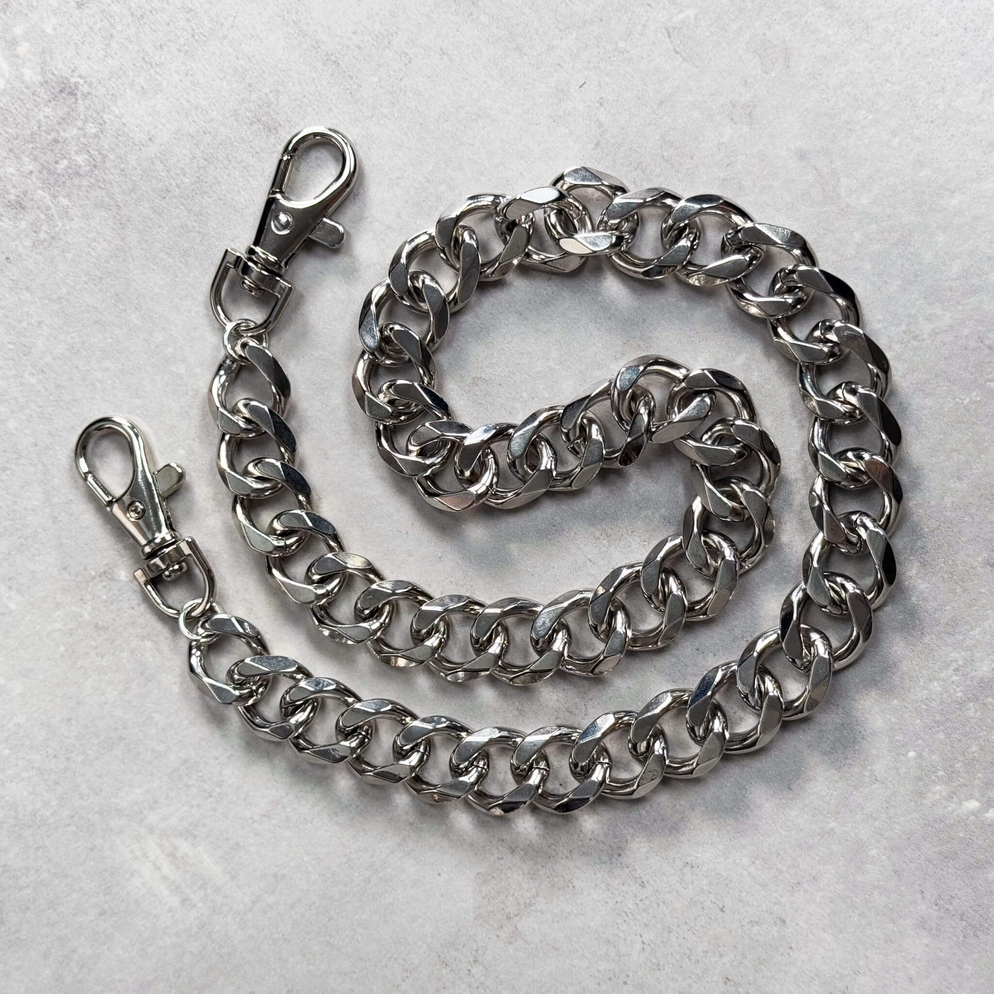 Men's 14mm Cuban Link Pant Chain - Stylish Silver Accessory for Jeans