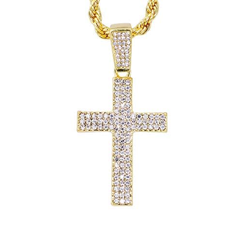 Men's Iced Out Pendant Necklace & Cluster Chain Set