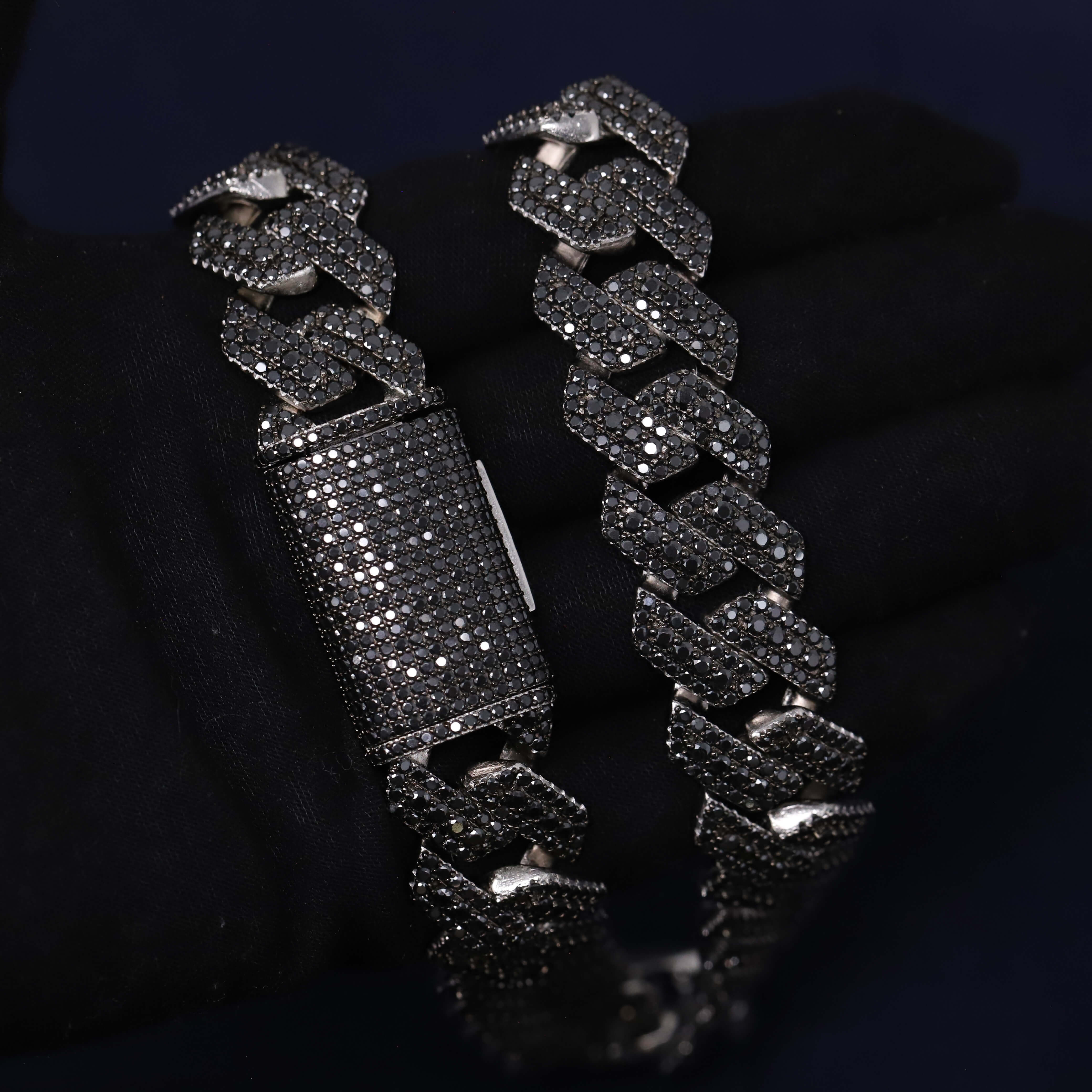 Iced Out 39-1/8ct Moissanite Cuban Link Chain in Premium Sterling Silver