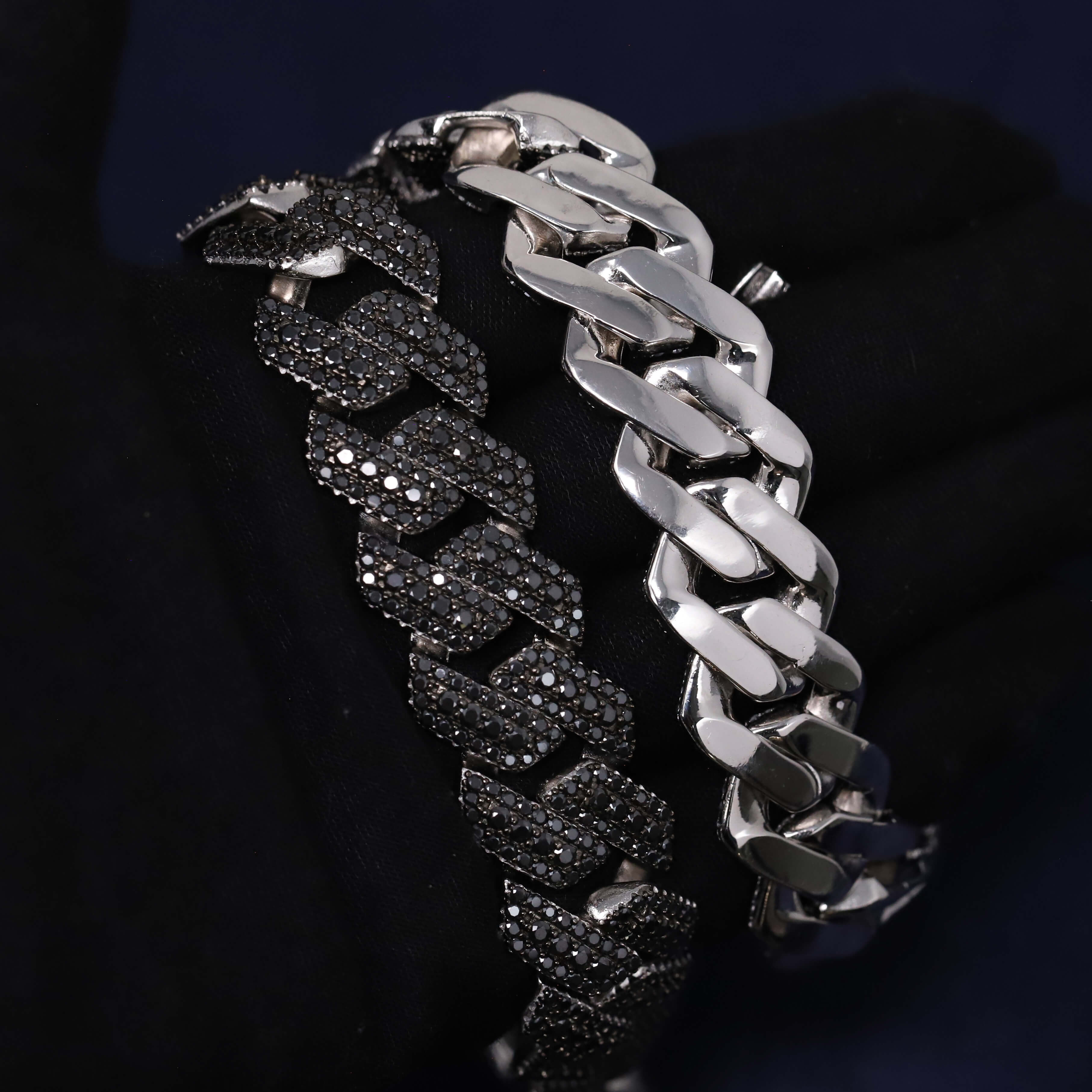 Iced Out 39-1/8ct Moissanite Cuban Link Chain in Premium Sterling Silver