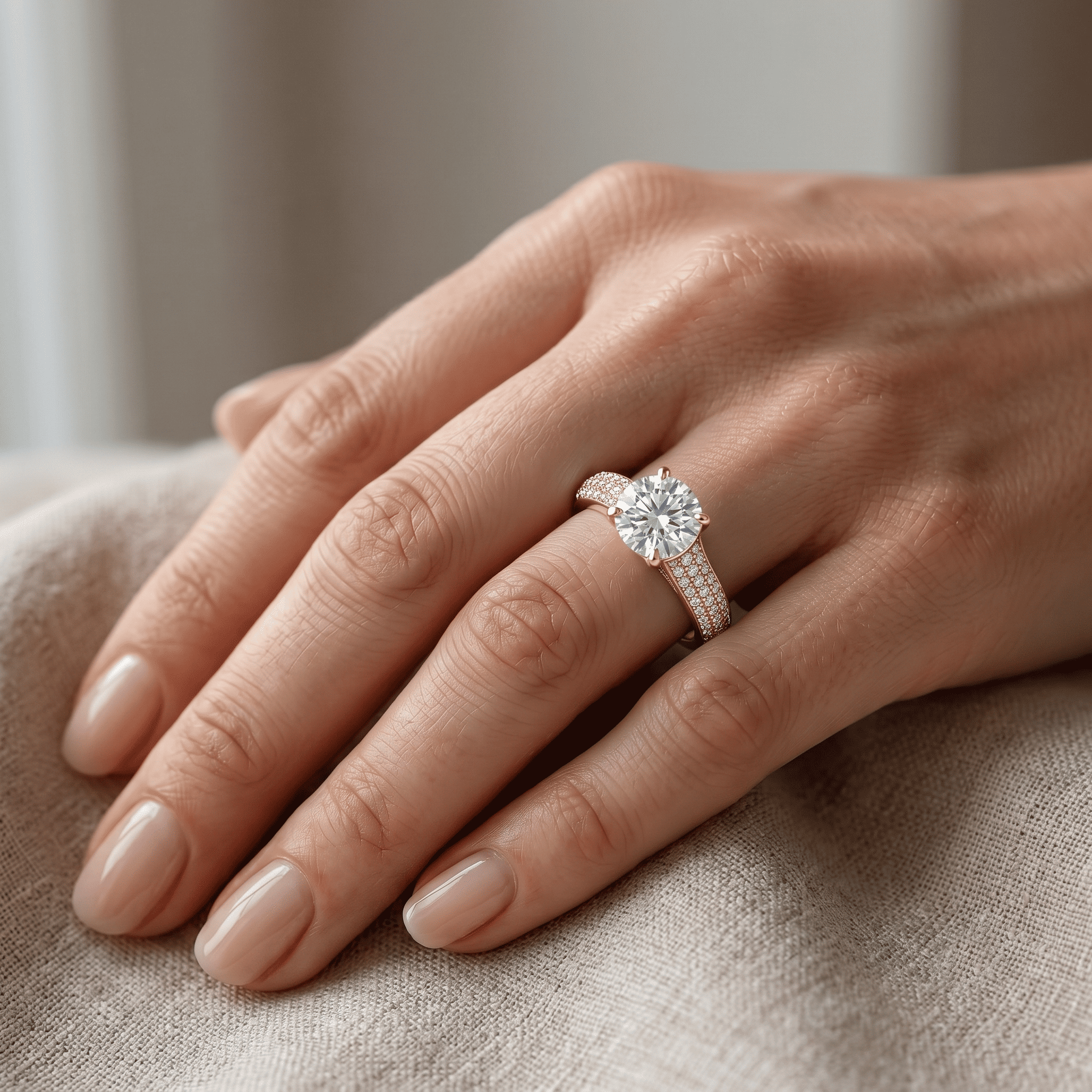 Iced Out 2.58CT Moissanite Round Cut Pavé Ring in Premium Sterling Silver