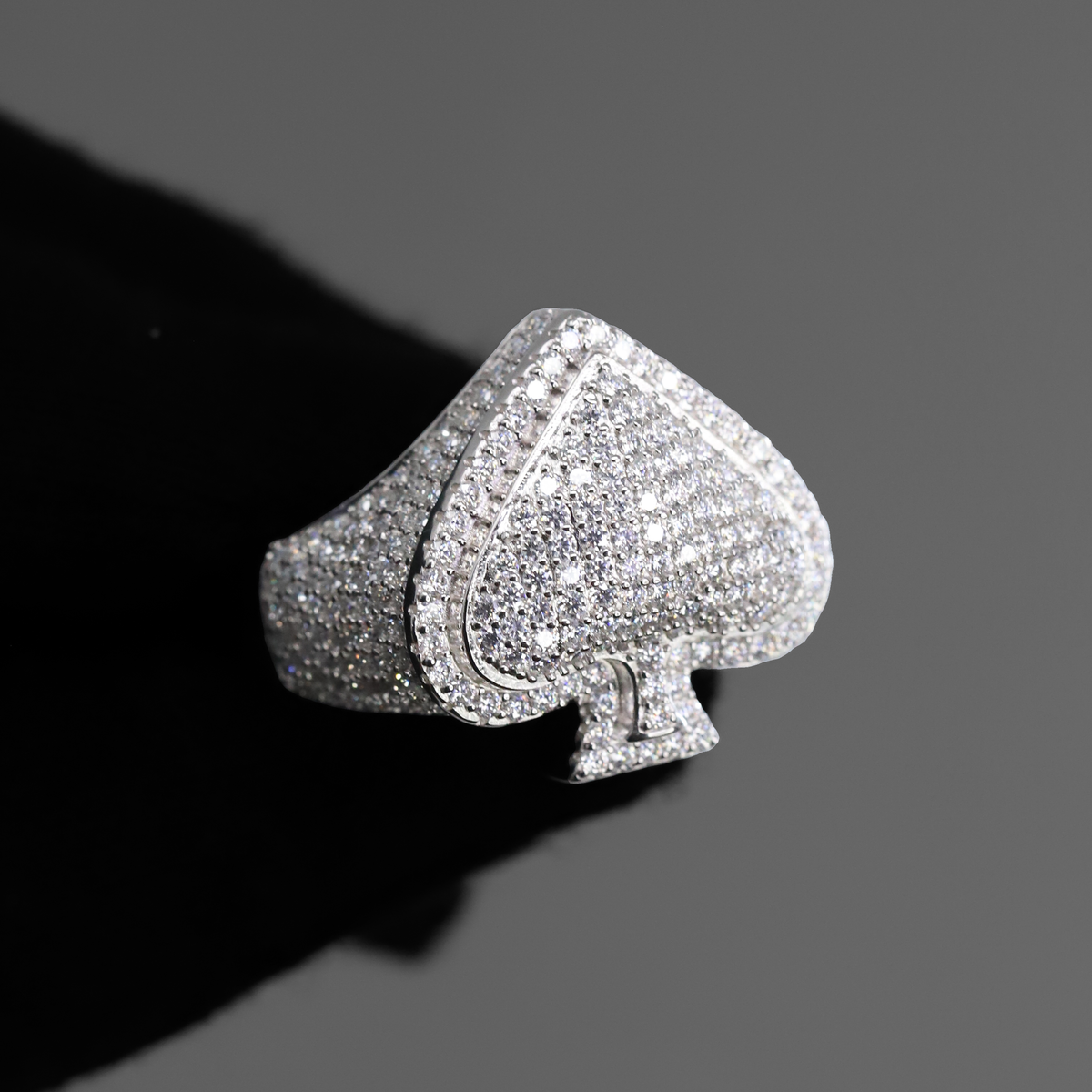 1.4mm Iced-Out 4.85CT Moissanite Ring in Premium Sterling Silver