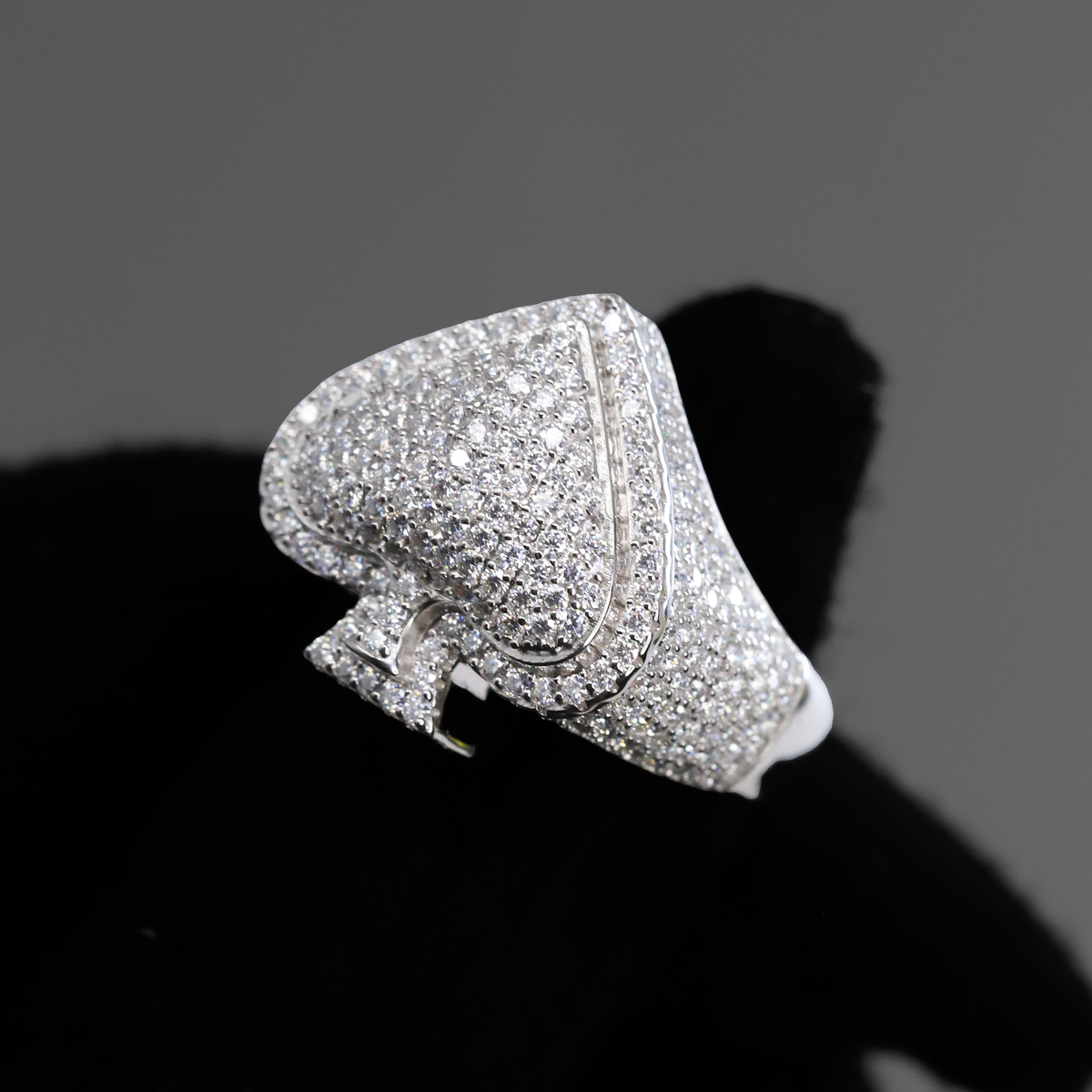 1.4mm Iced-Out 4.85CT Moissanite Ring in Premium Sterling Silver