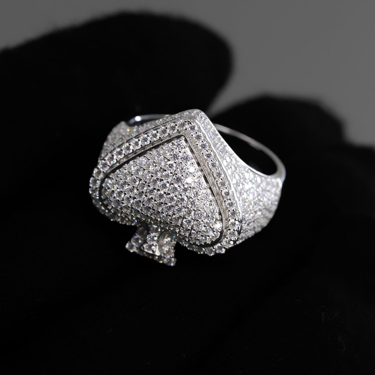 1.4mm Iced-Out 4.85CT Moissanite Ring in Premium Sterling Silver