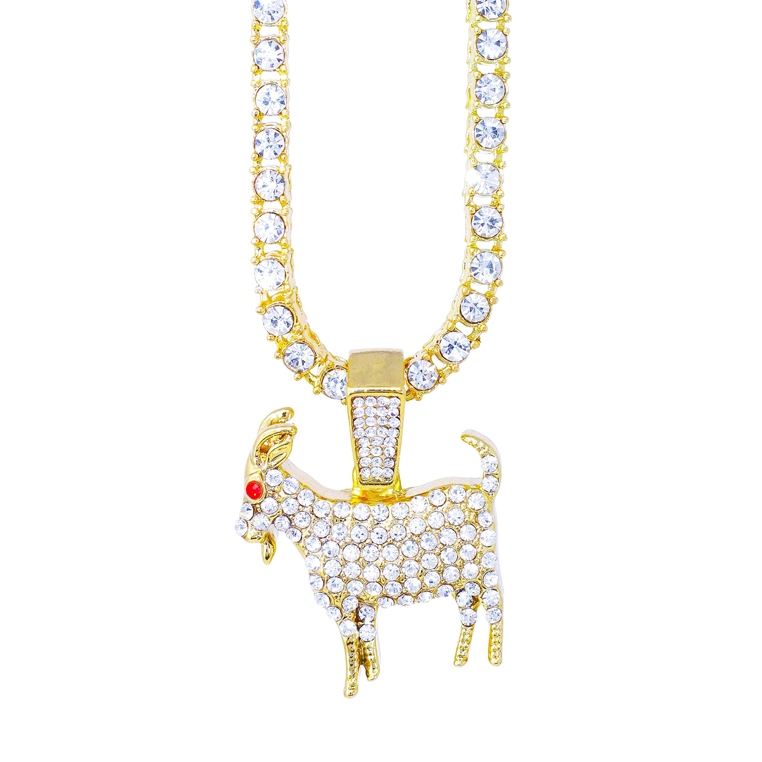 Iced Out Basketball Pendant Necklace with Tennis Chain – 20 Inches