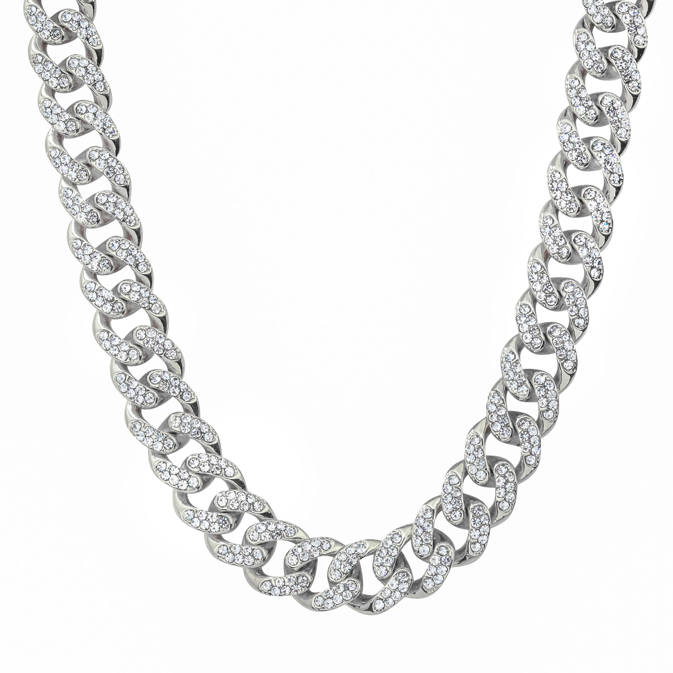 Men's Iced Out Allah Pendant Necklace and Cuban Chain Set