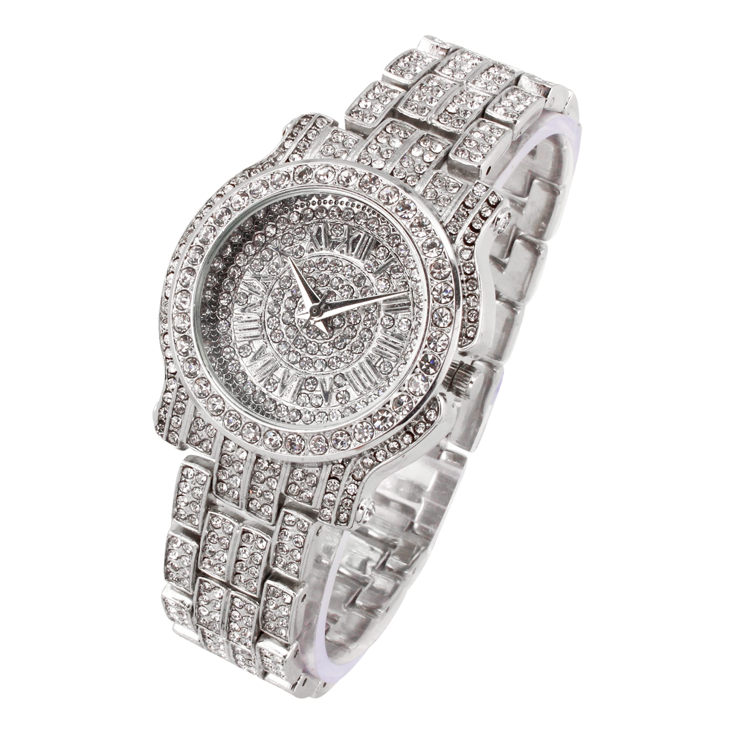 Iced Out His & Her Couple Watch Set