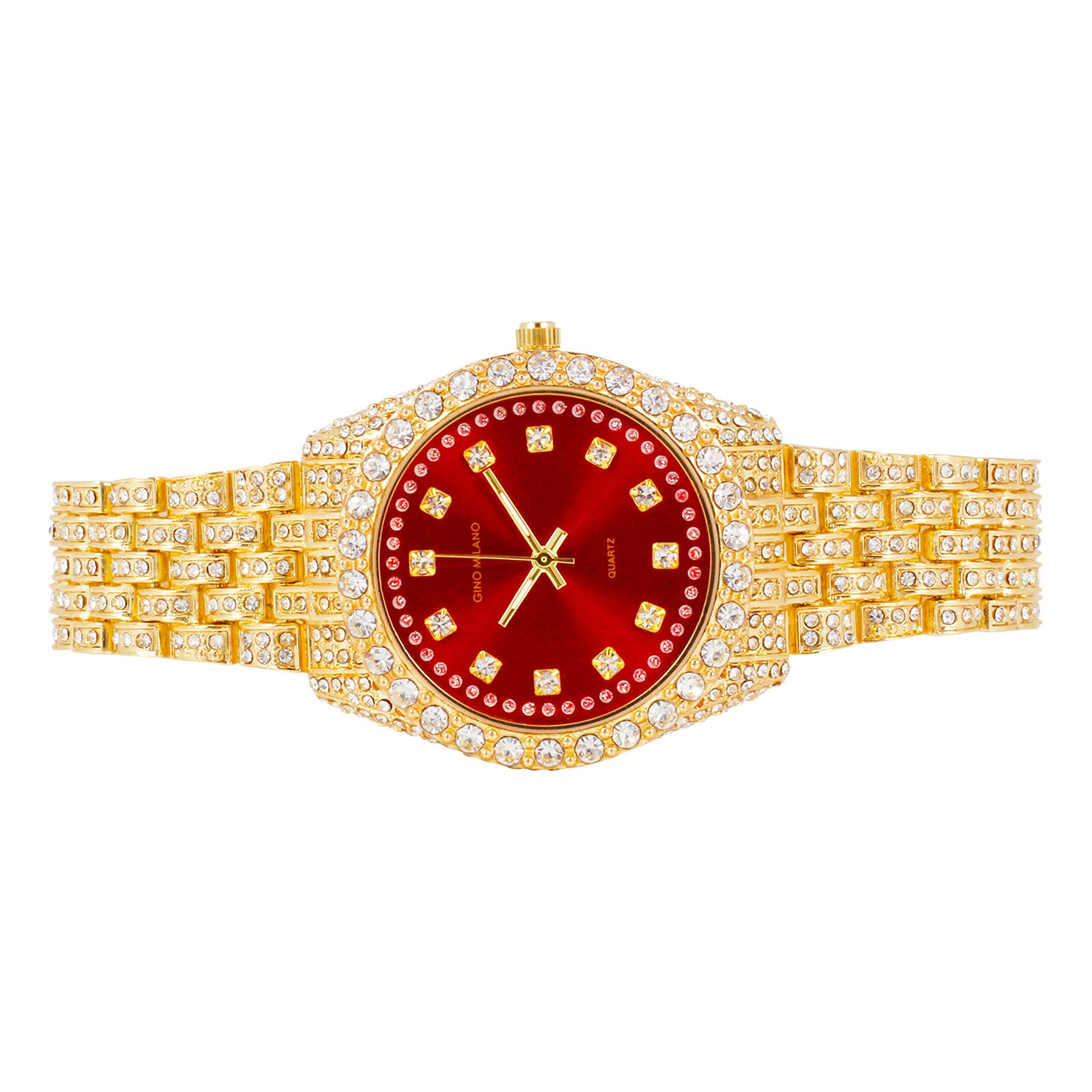 Women's 32mm Diamond Watch - Bling-ed Out Bezel with Sleek Dial - Quartz Movement