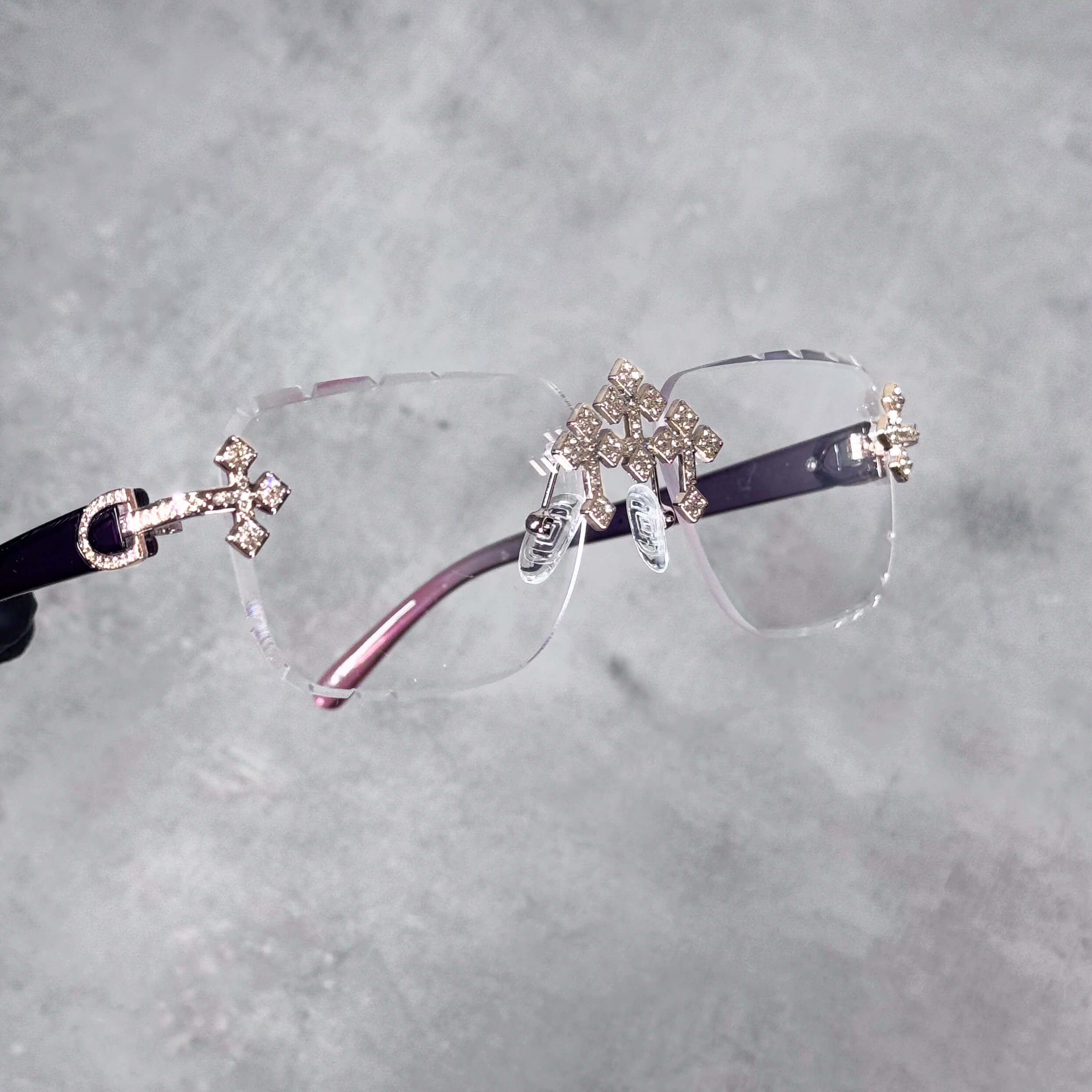 CH Inspired Triple Cross Sunglasses – Stylish Clear Lens