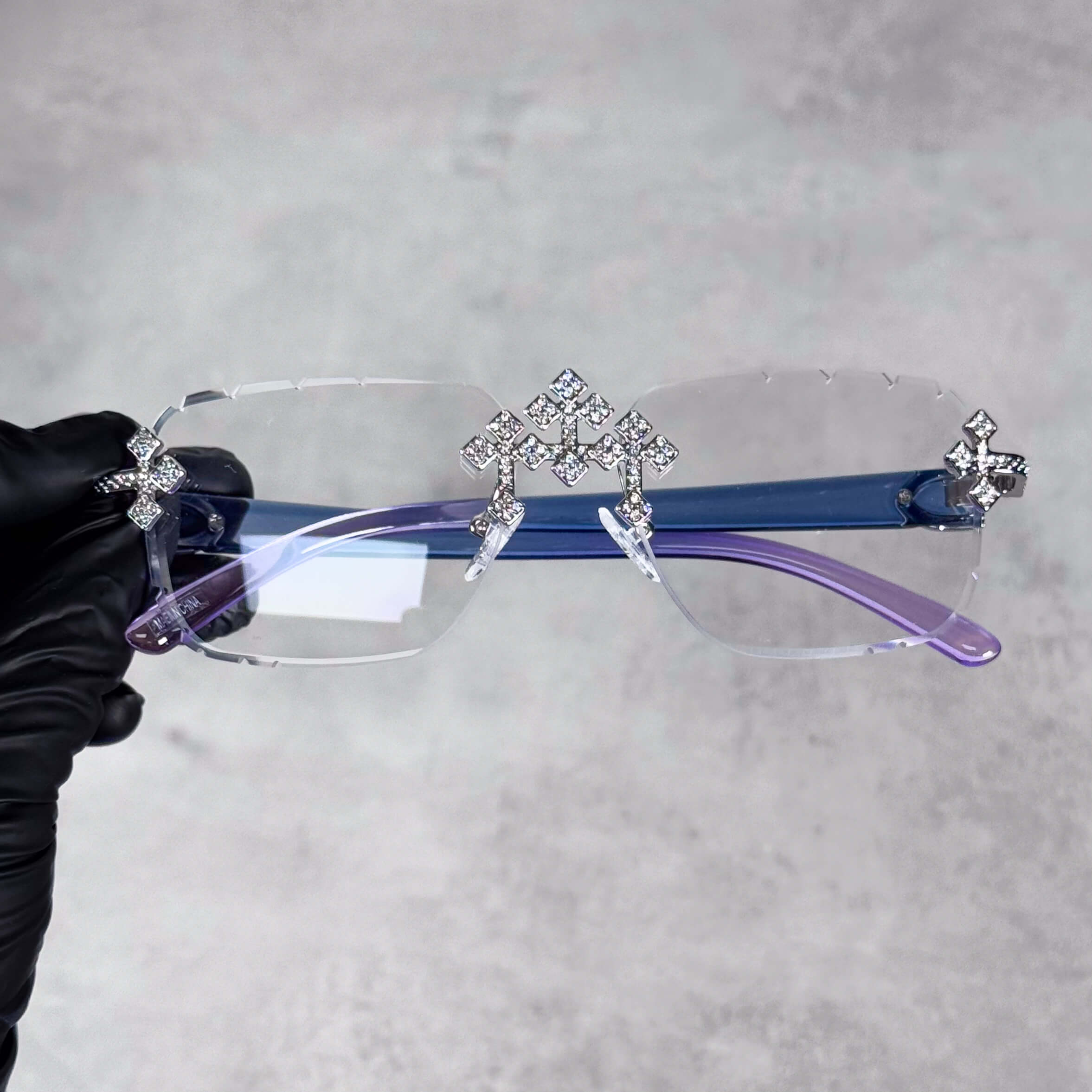 CH Inspired Triple Cross Sunglasses – Stylish Clear Lens