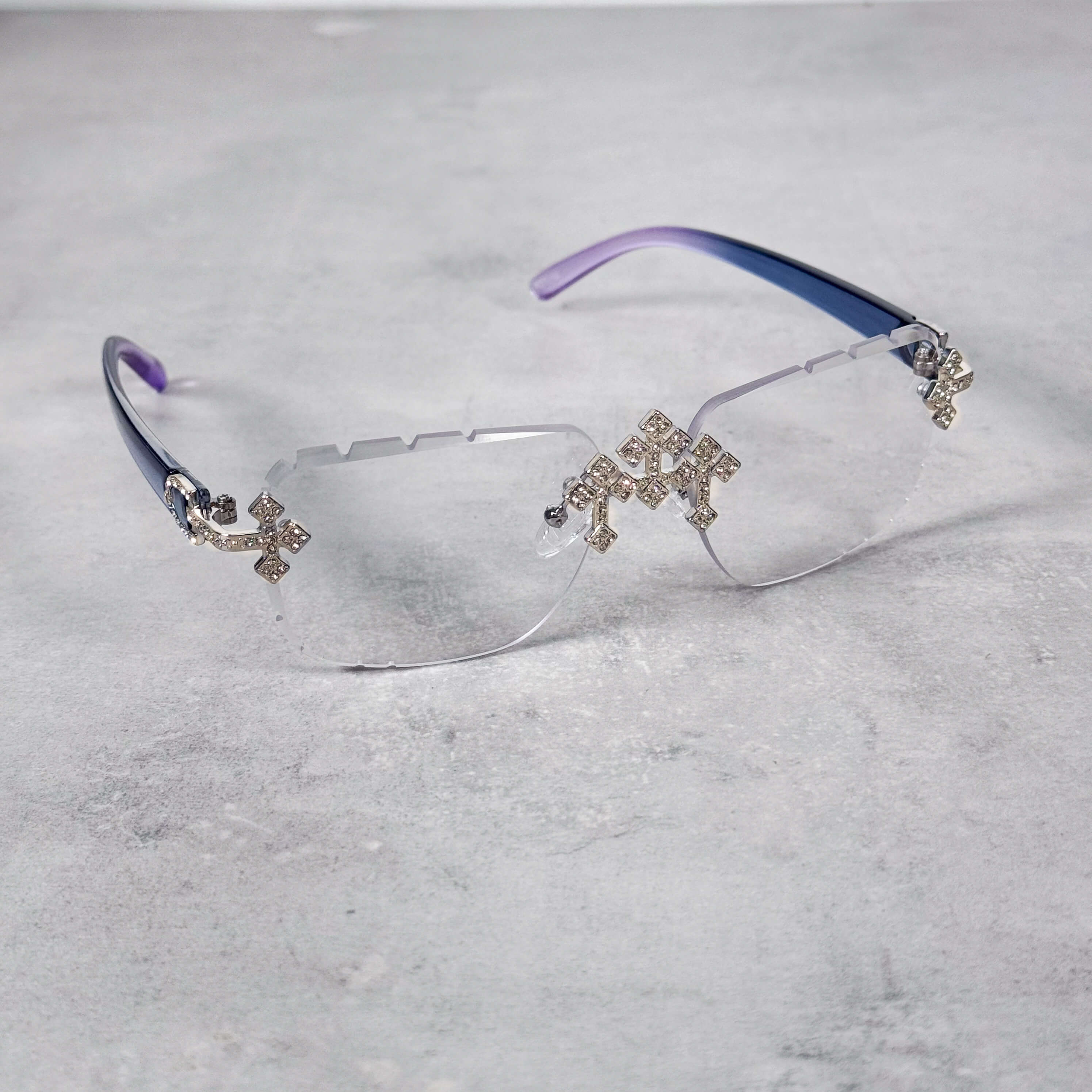 CH Inspired Triple Cross Sunglasses – Stylish Clear Lens