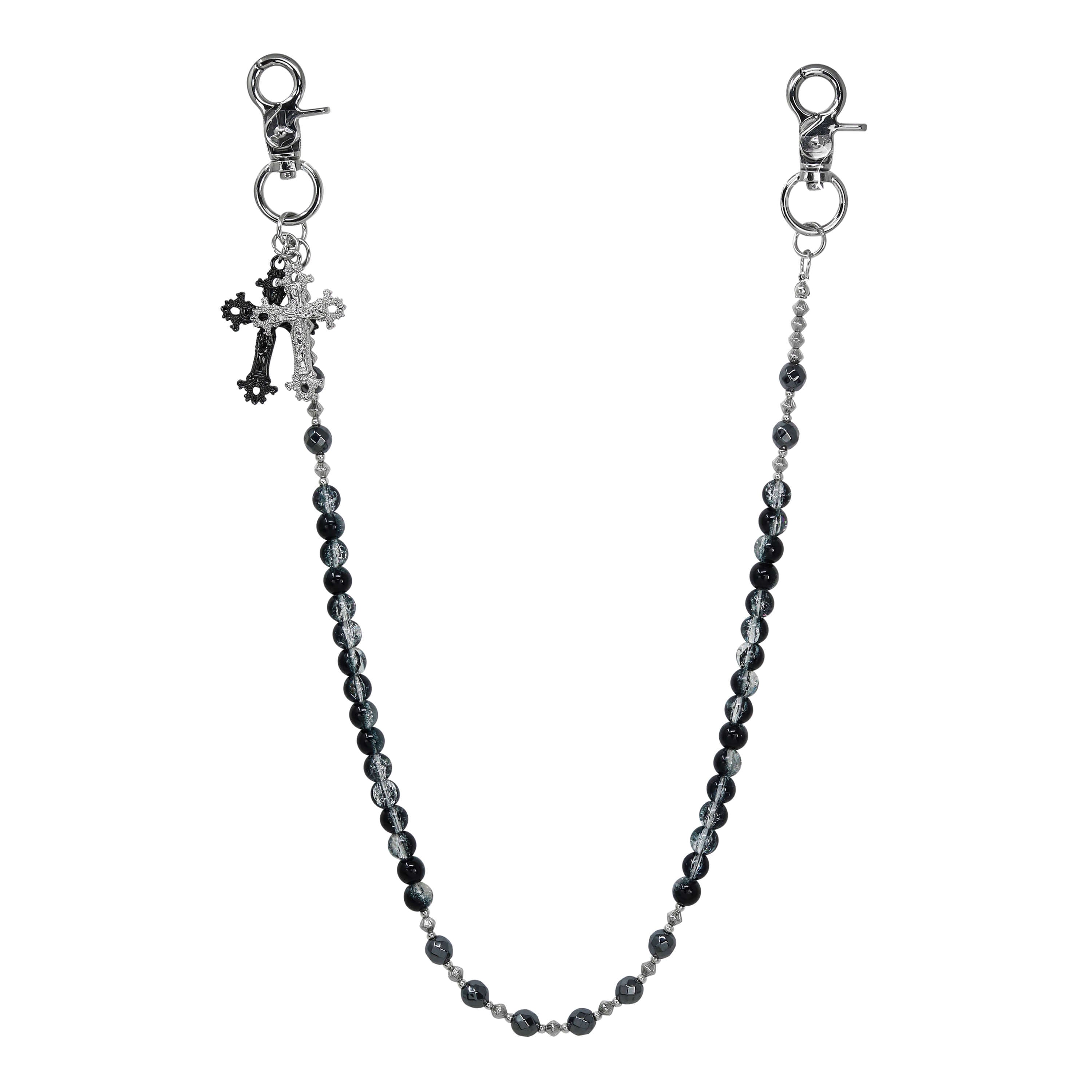 Beaded Cross Charm Pant Chain
