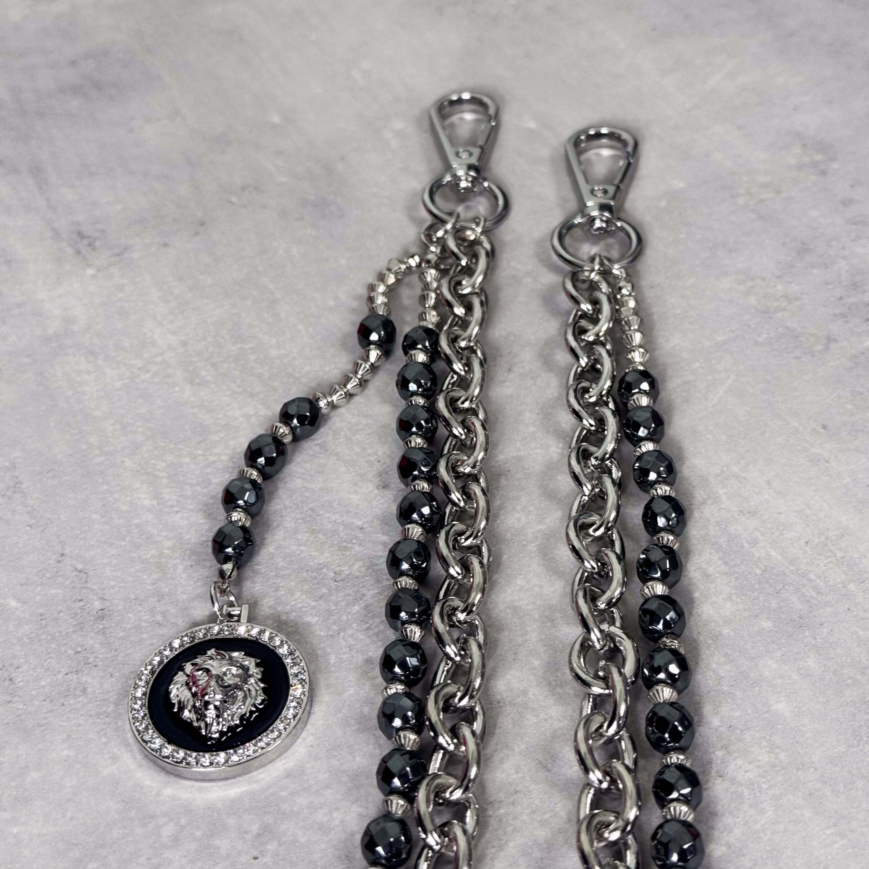 Lion Medallion Beaded Double Layer Pant Chain