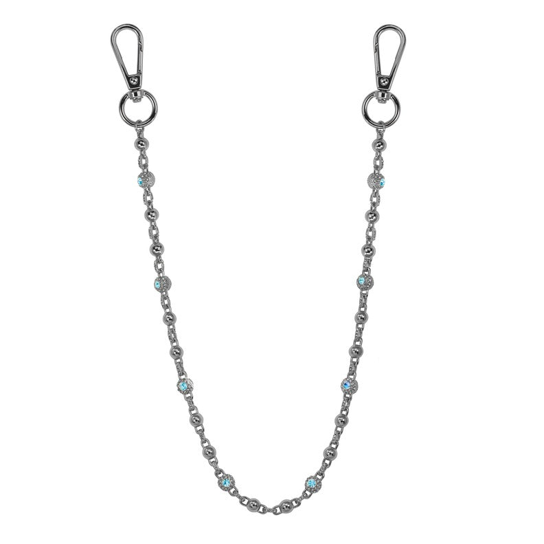 Men’s 8mm Iced Ball Pant Chain - Stylish Accessory for Jeans