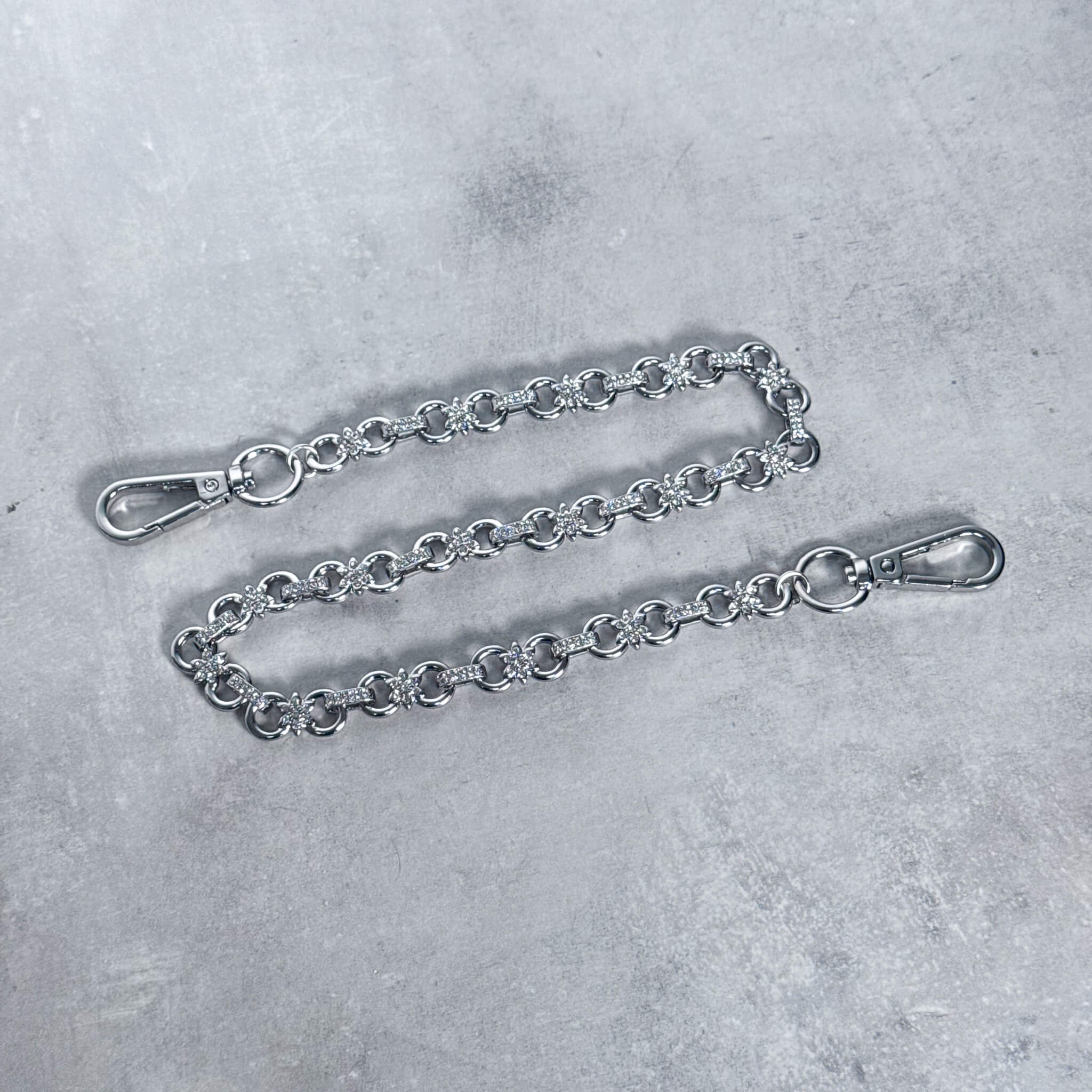 Men’s 11mm Floral Iced Out Pant Chain - Stylish Accessory for Jeans