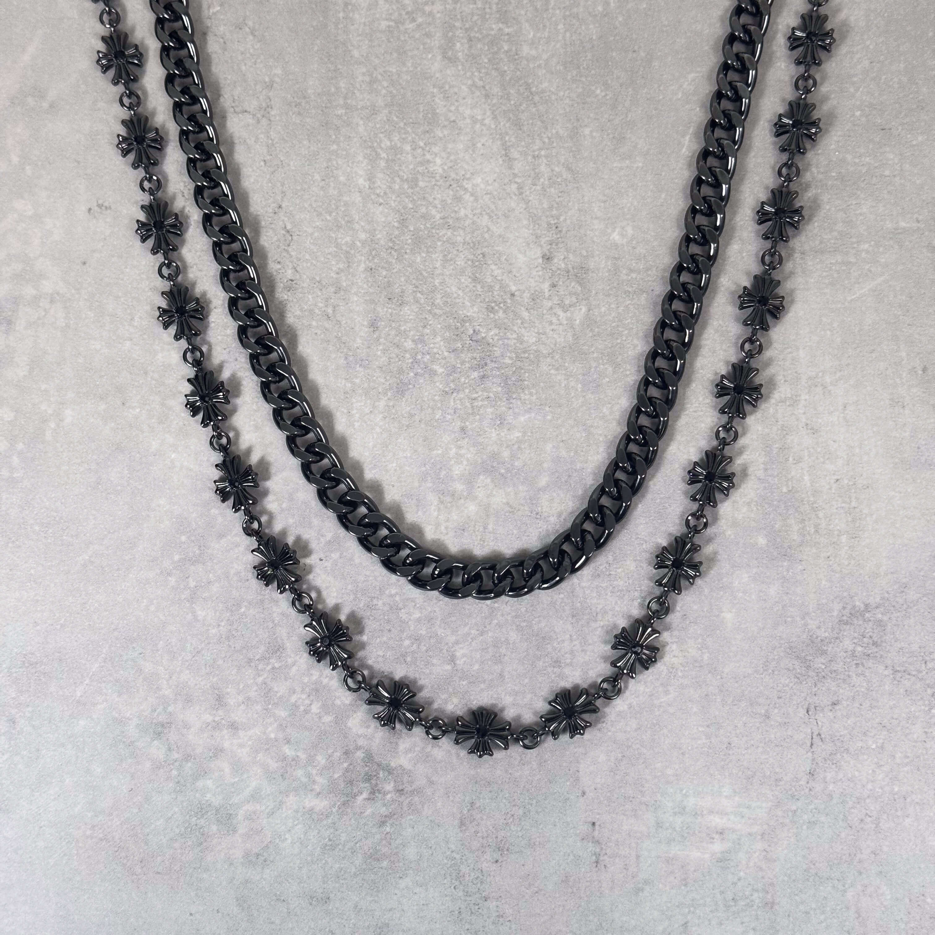 Cuban and Cross Double Layer Pant Chain