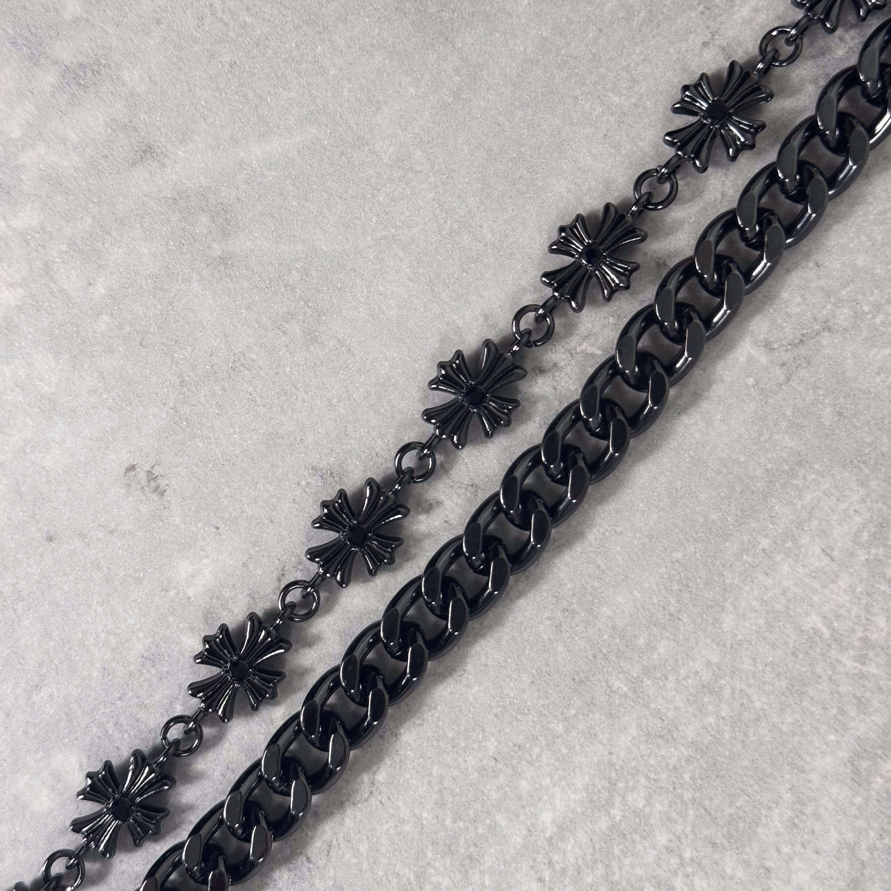 Cuban and Cross Double Layer Pant Chain