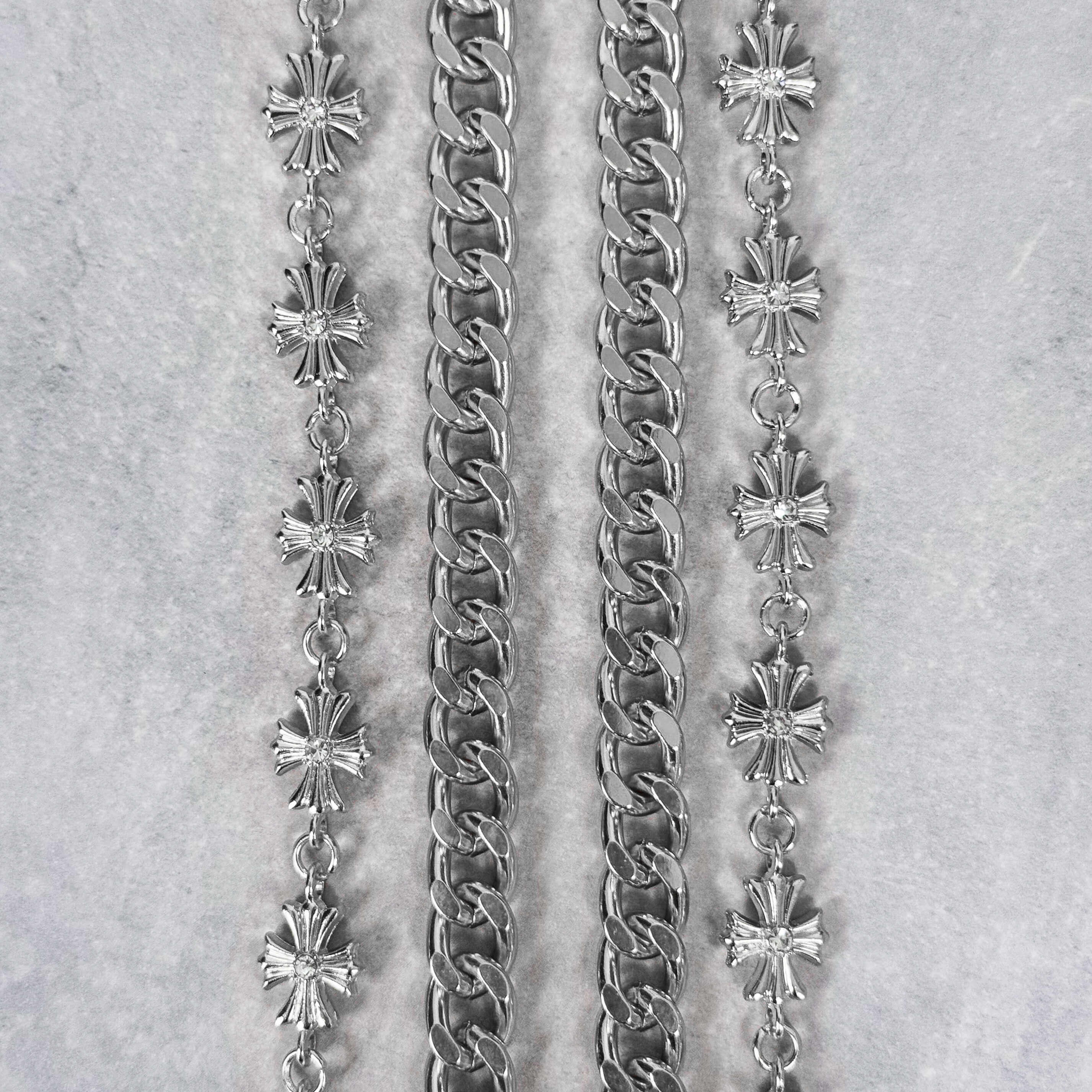 Cuban and Cross Double Layer Pant Chain