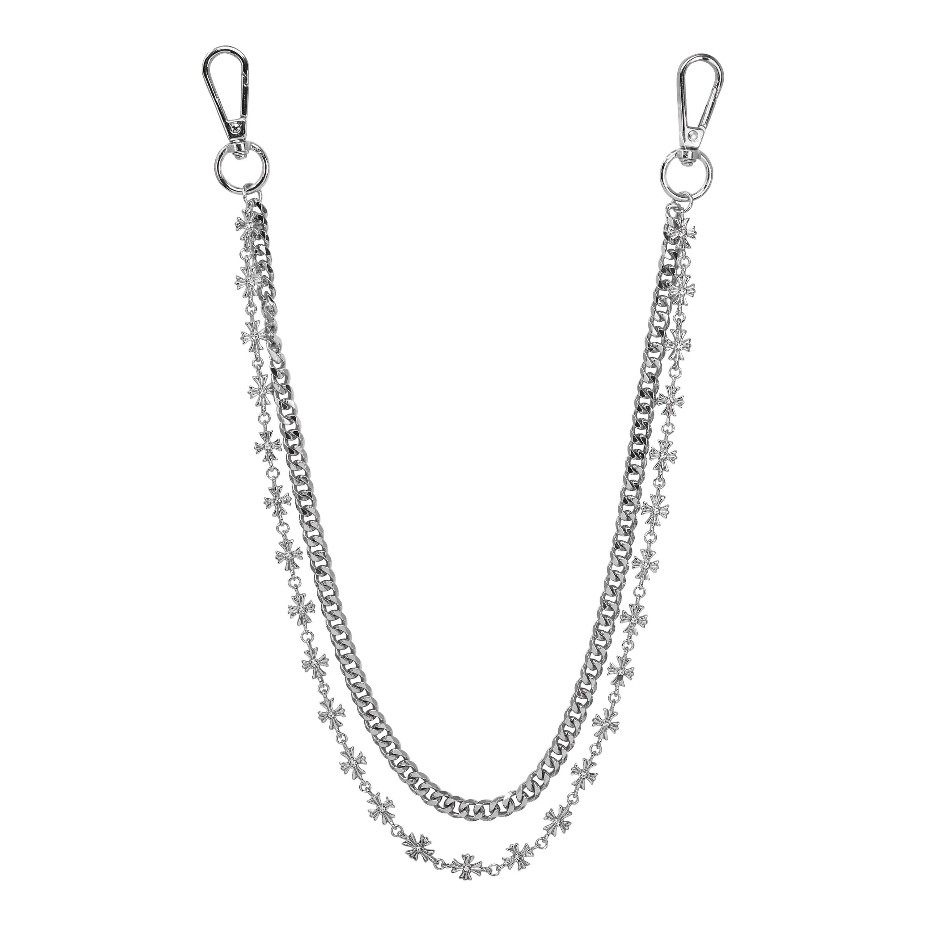 Cuban and Cross Double Layer Pant Chain