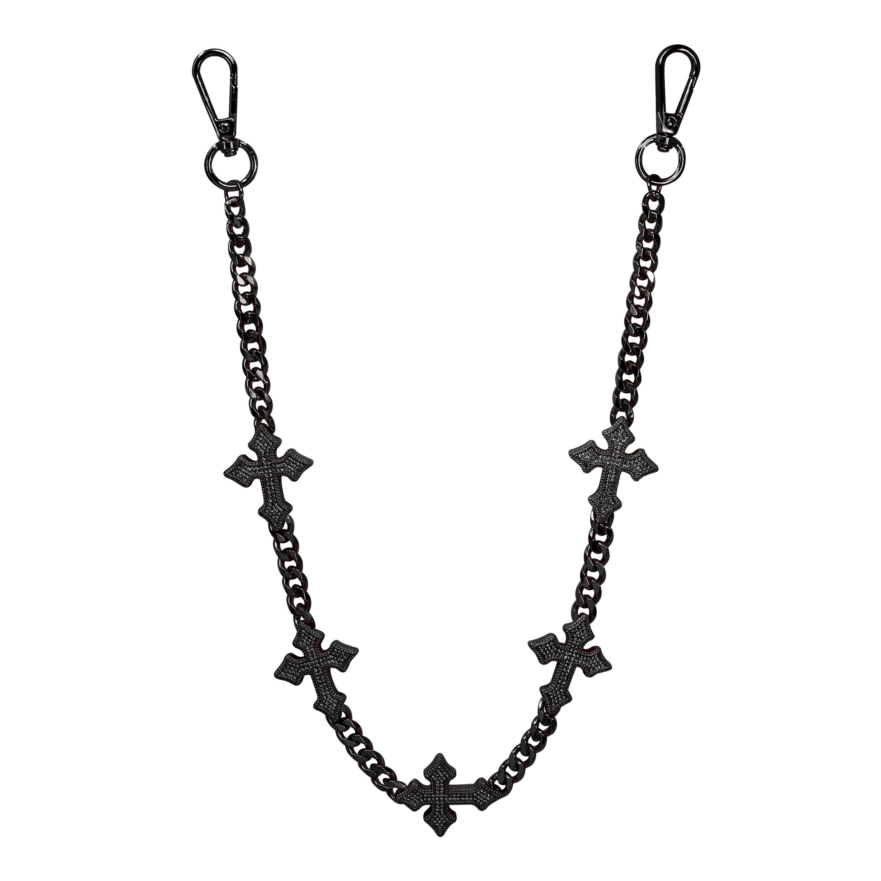 Iced Out Cross Cuban Pant Chain