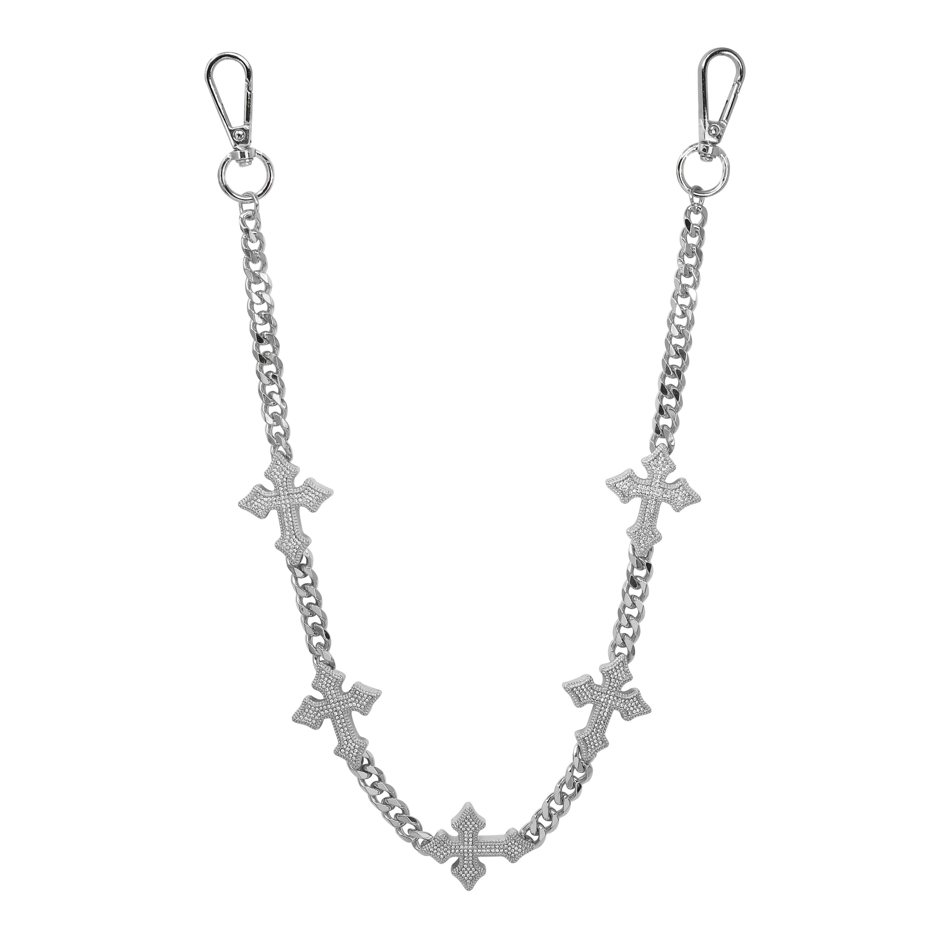 Iced Out Cross Cuban Pant Chain