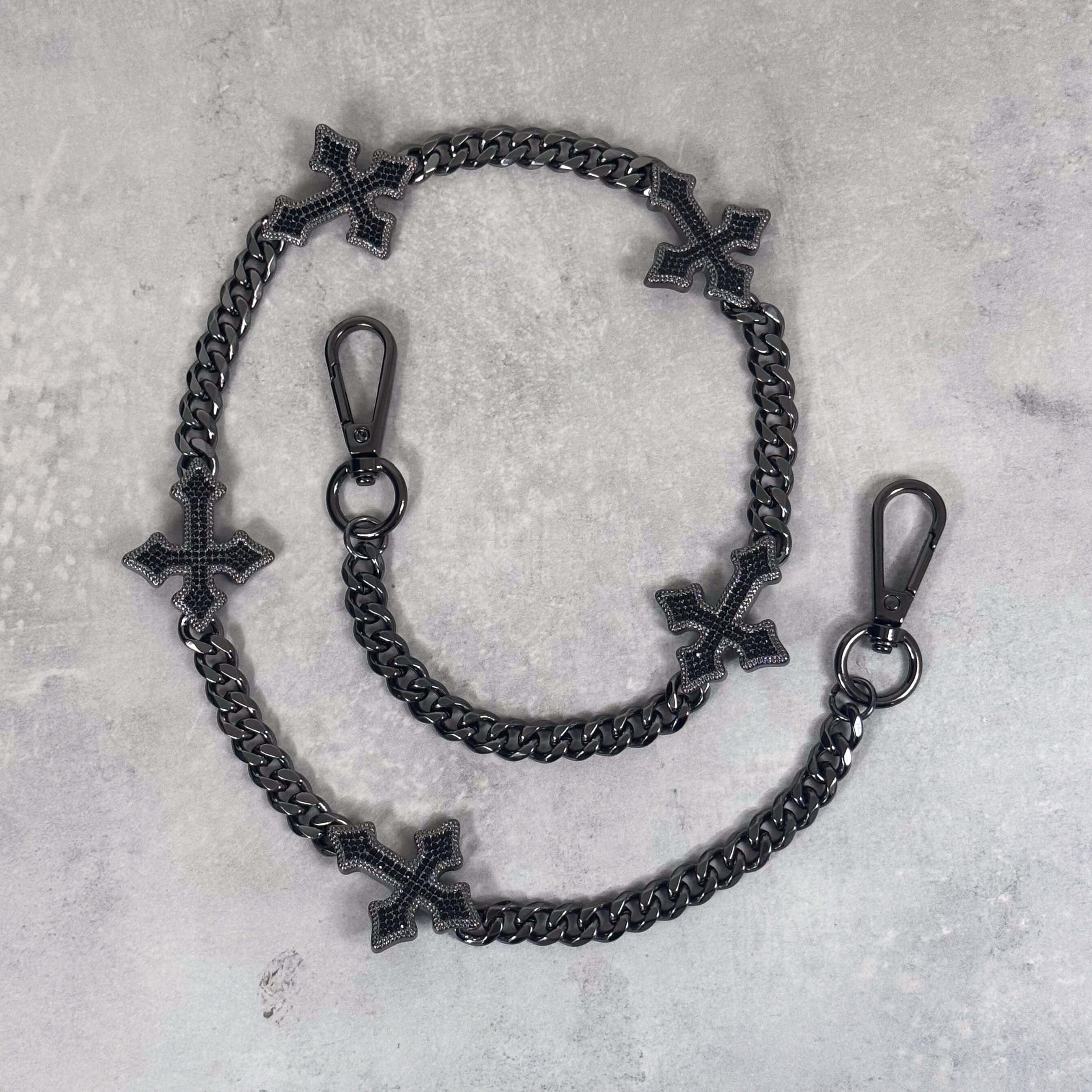 Iced Out Cross Cuban Pant Chain