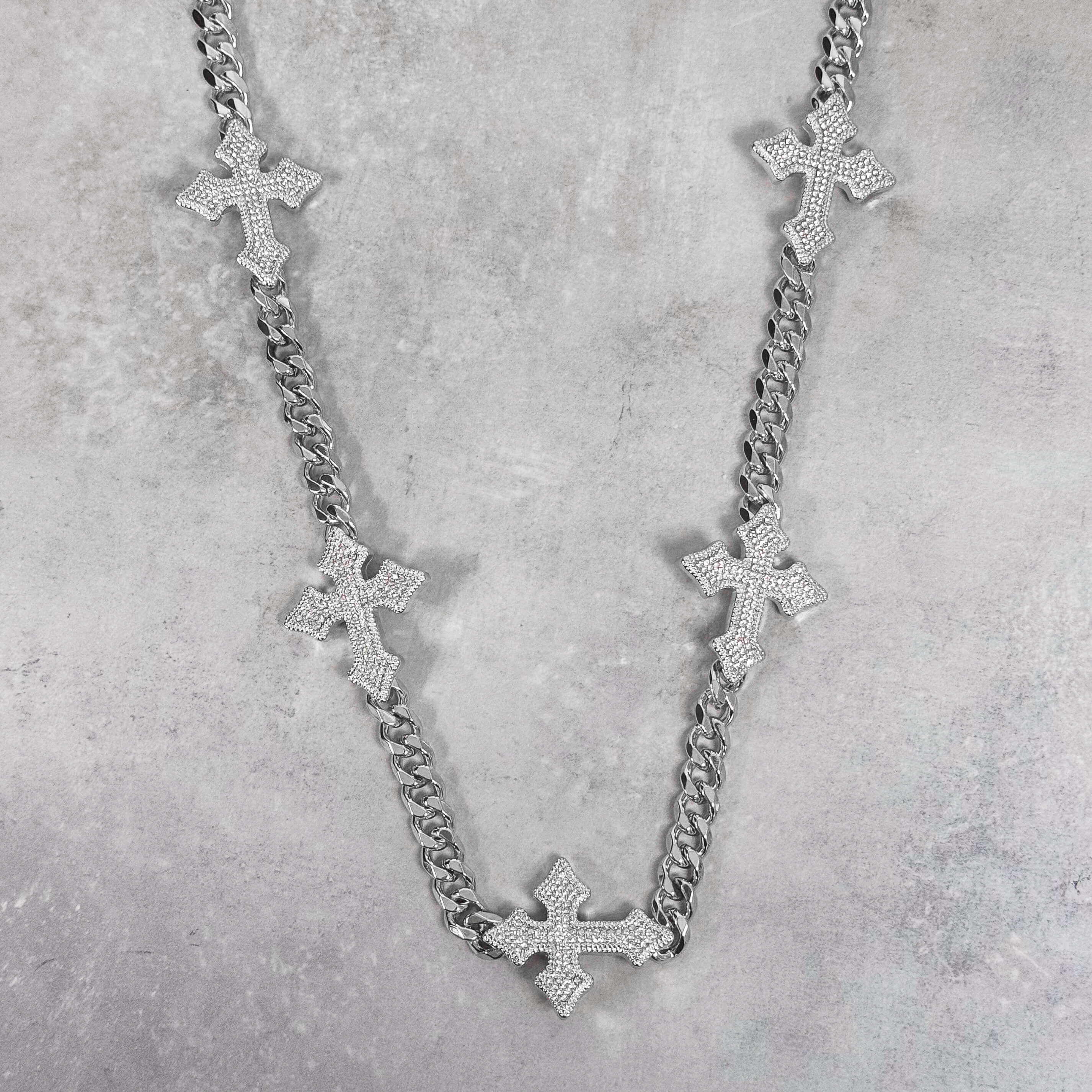 Iced Out Cross Cuban Pant Chain