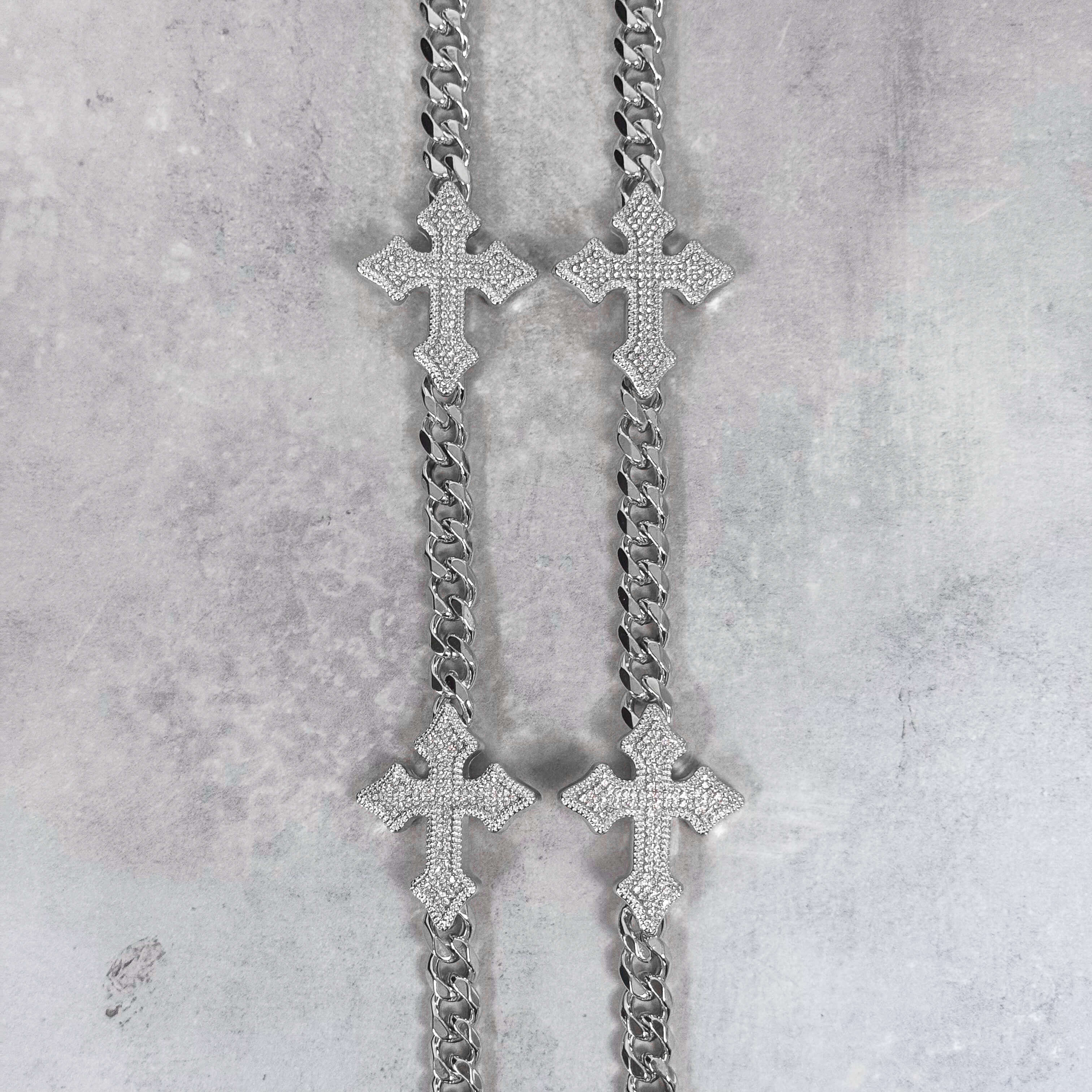 Iced Out Cross Cuban Pant Chain