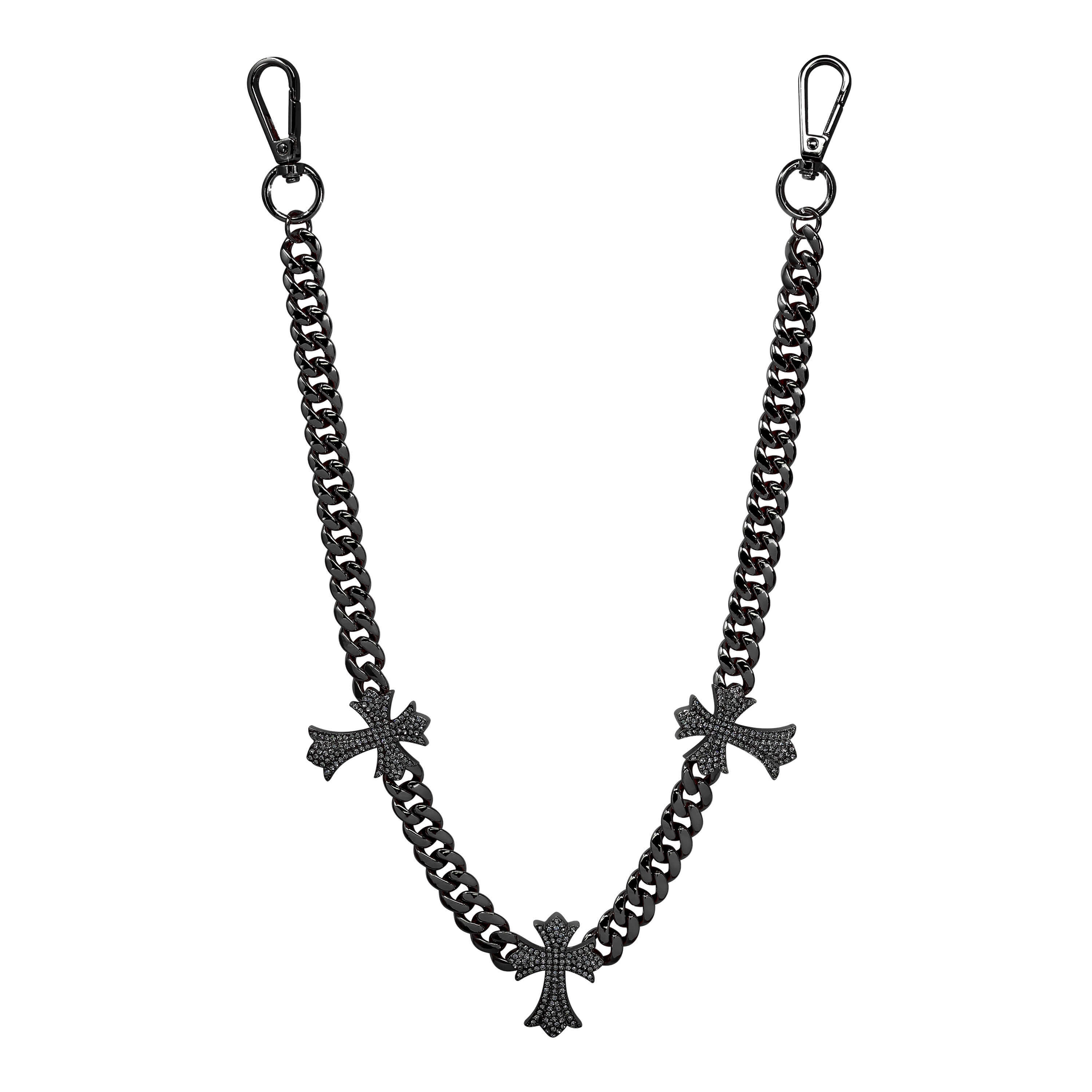 Iced Out Triple Cross Cuban Pant Chain