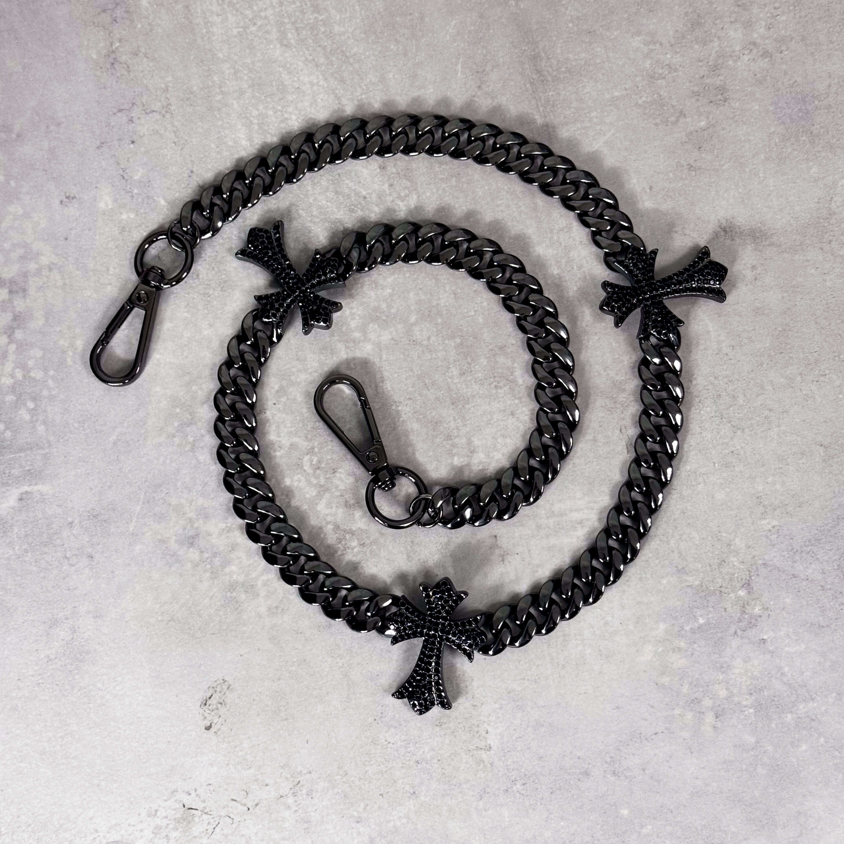 Iced Out Triple Cross Cuban Pant Chain