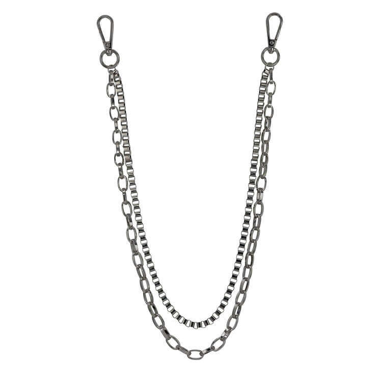 Men’s Double Layered Beaded Link Pant Chain - Stylish Accessory for Jeans
