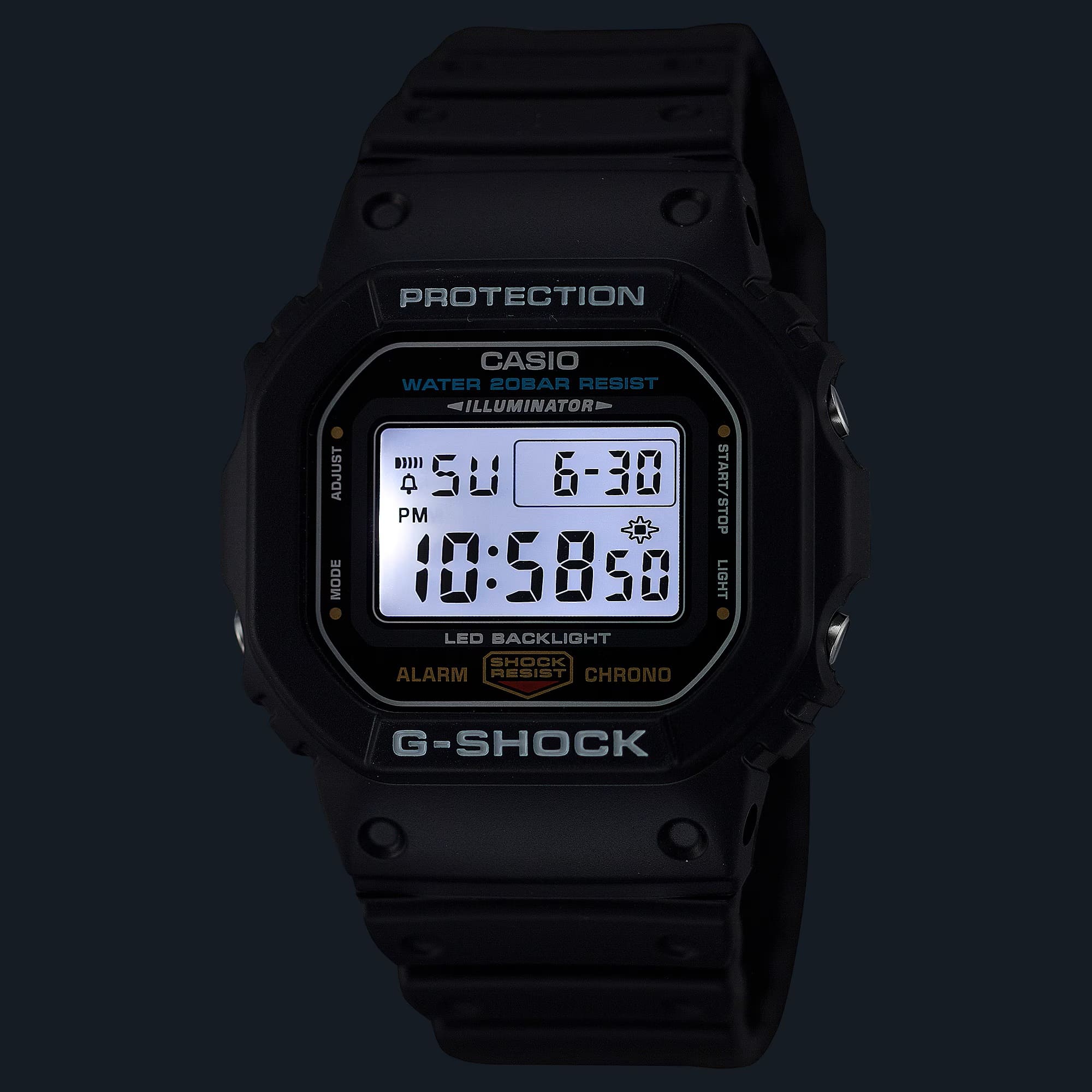Men's 49mm Casio G-SHOCK Digital Watch - Resin Band, Super Illuminator LED Backlight