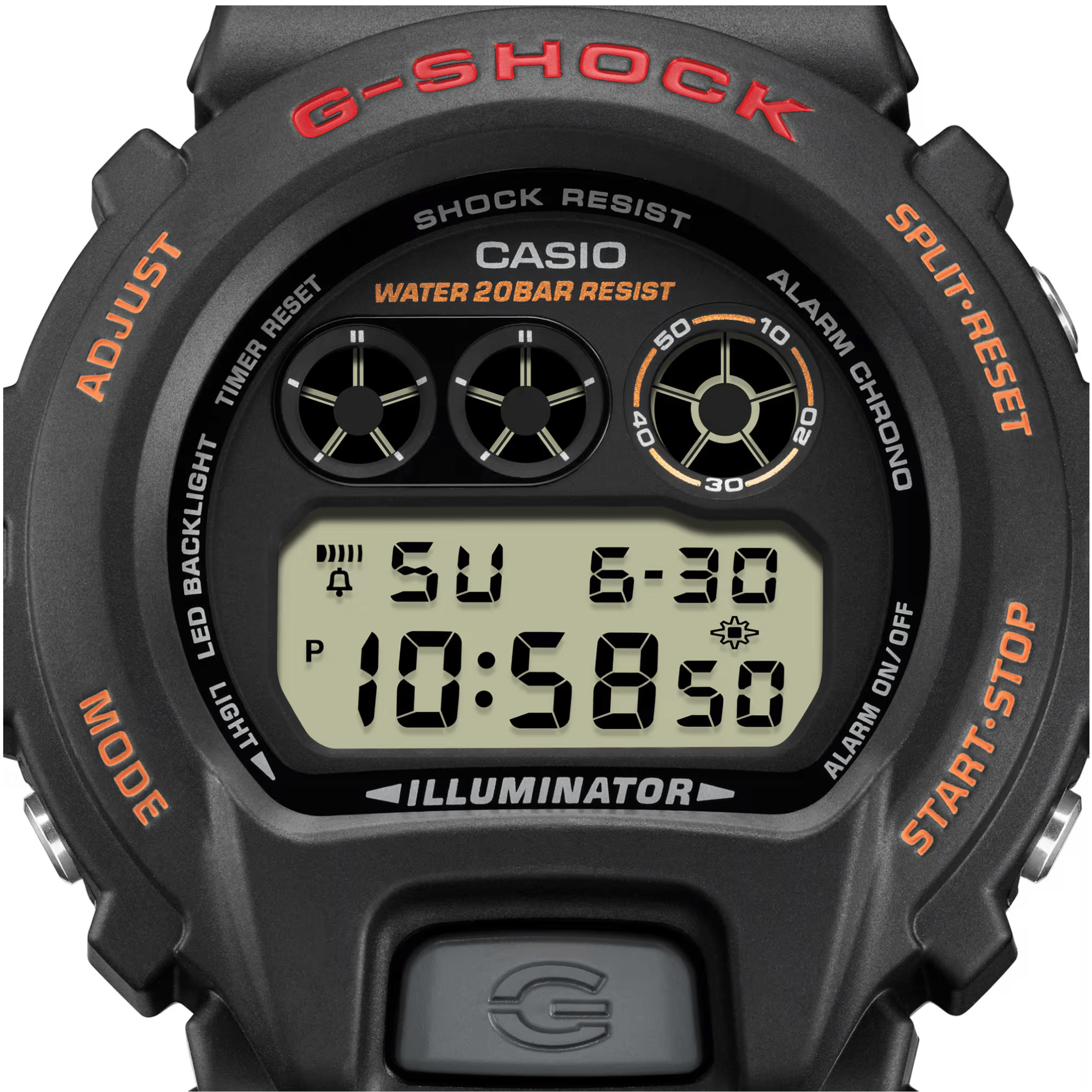 Men's 53mm Casio G-SHOCK Digital Watch - Resin Band, Flash Alert Function