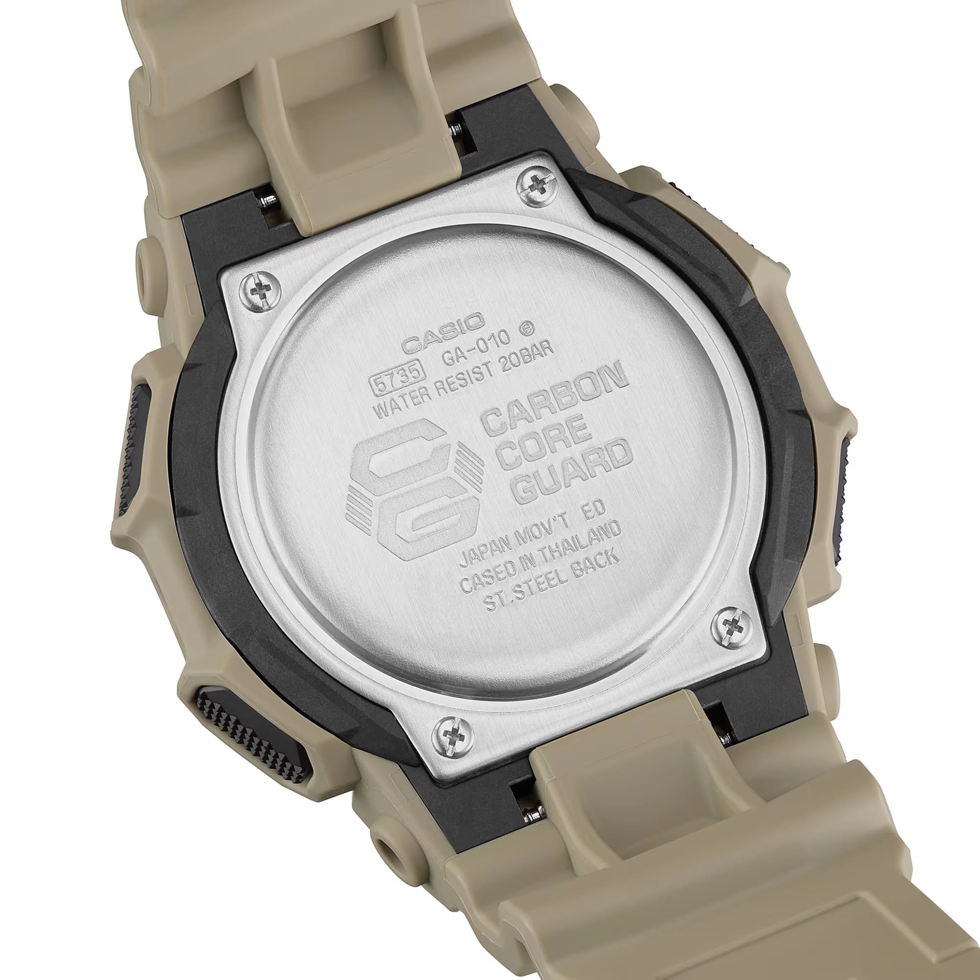 Men's 55mm Casio G-SHOCK Analog-Digital Watch - Resin Band, Carbon Core Guard Structure