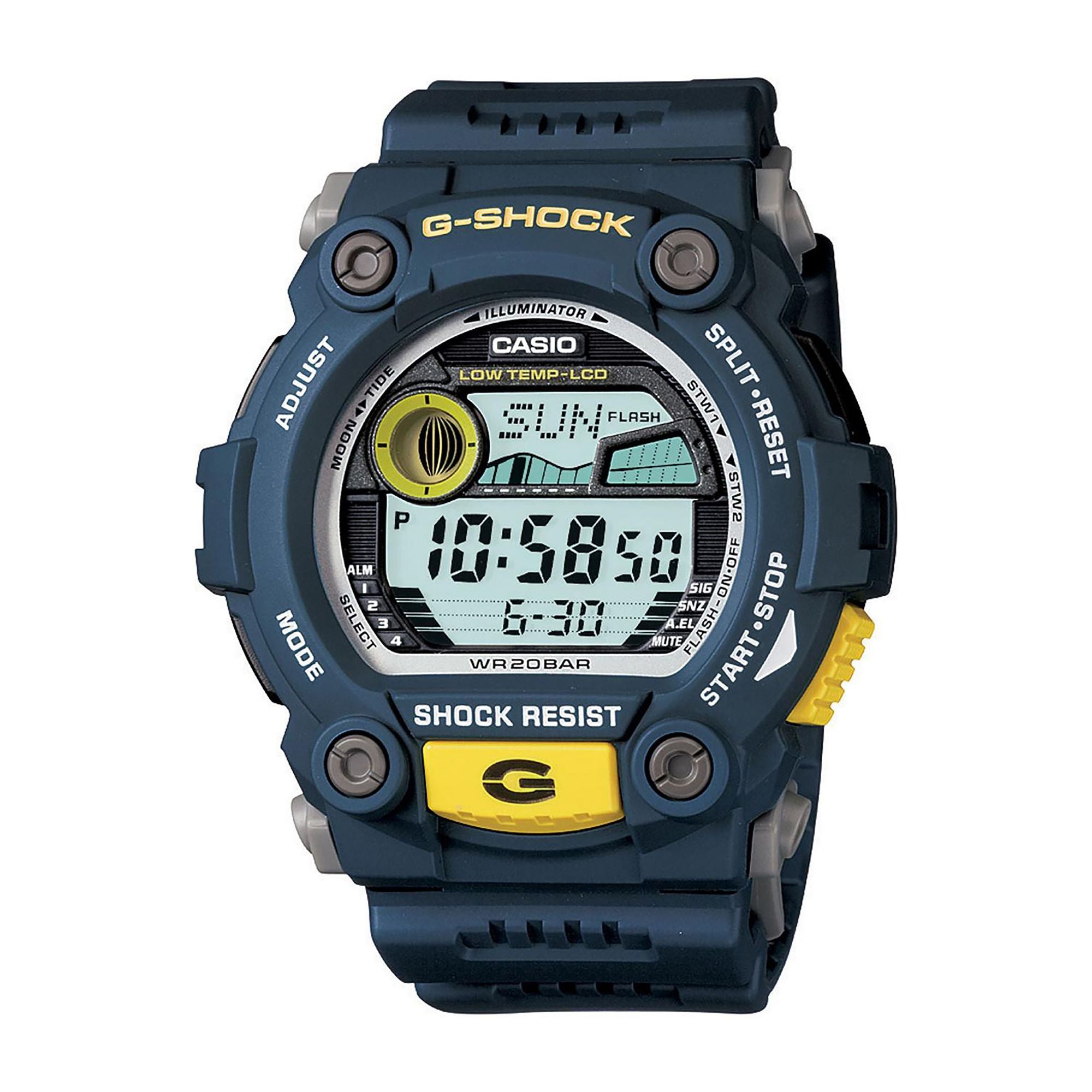 Men's 52mm Casio G-SHOCK Digital Watch - Resin Band, World Time