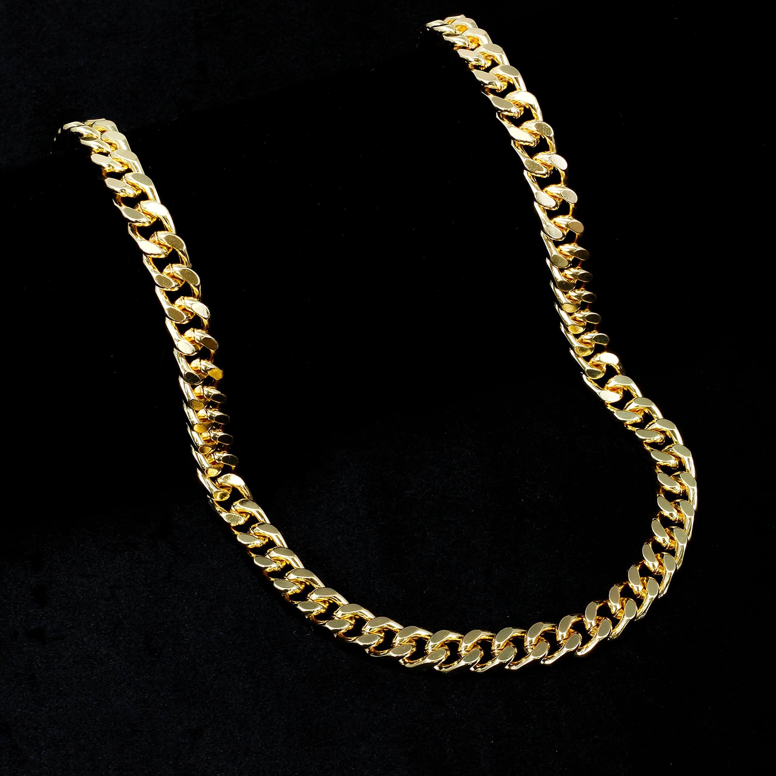 Men's Iced Out Medium Goat Pendant Necklace Set with Cuban Link & Tennis Chains