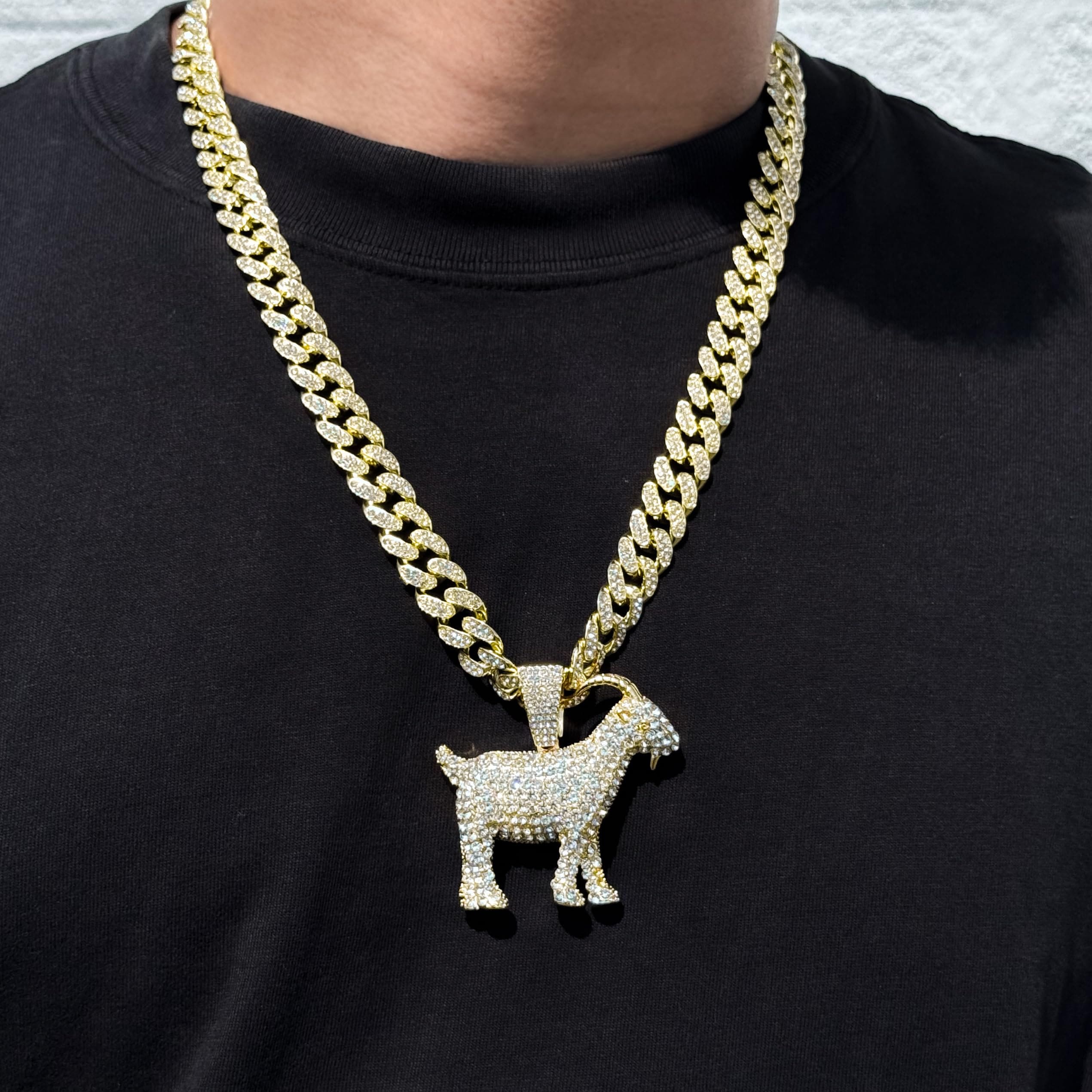 Large Iced Out Basketball Pendant with 12mm Cuban Chain