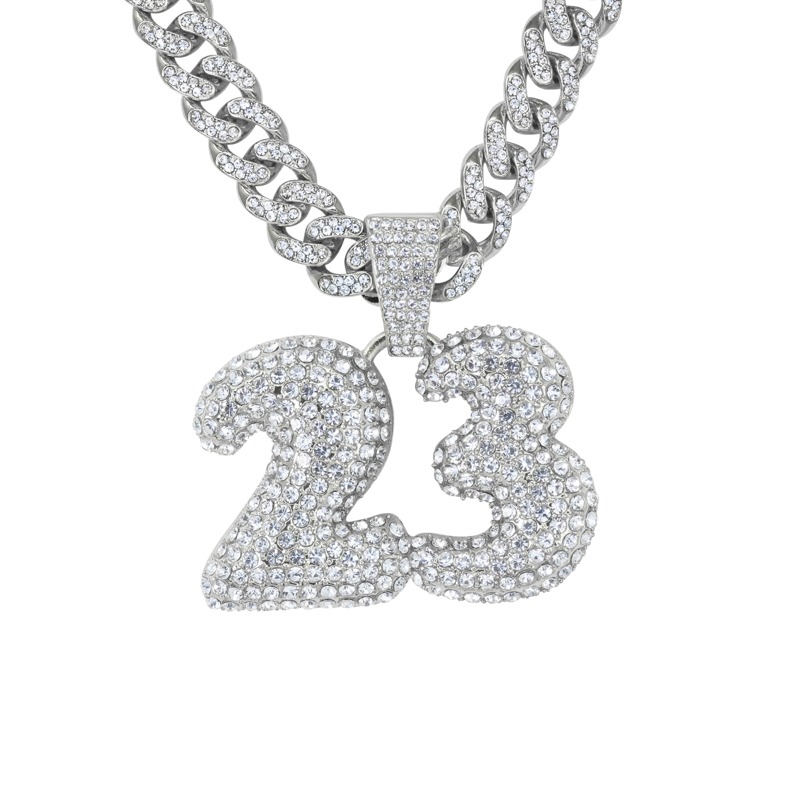 Large Iced Out Basketball Pendant with 12mm Cuban Chain