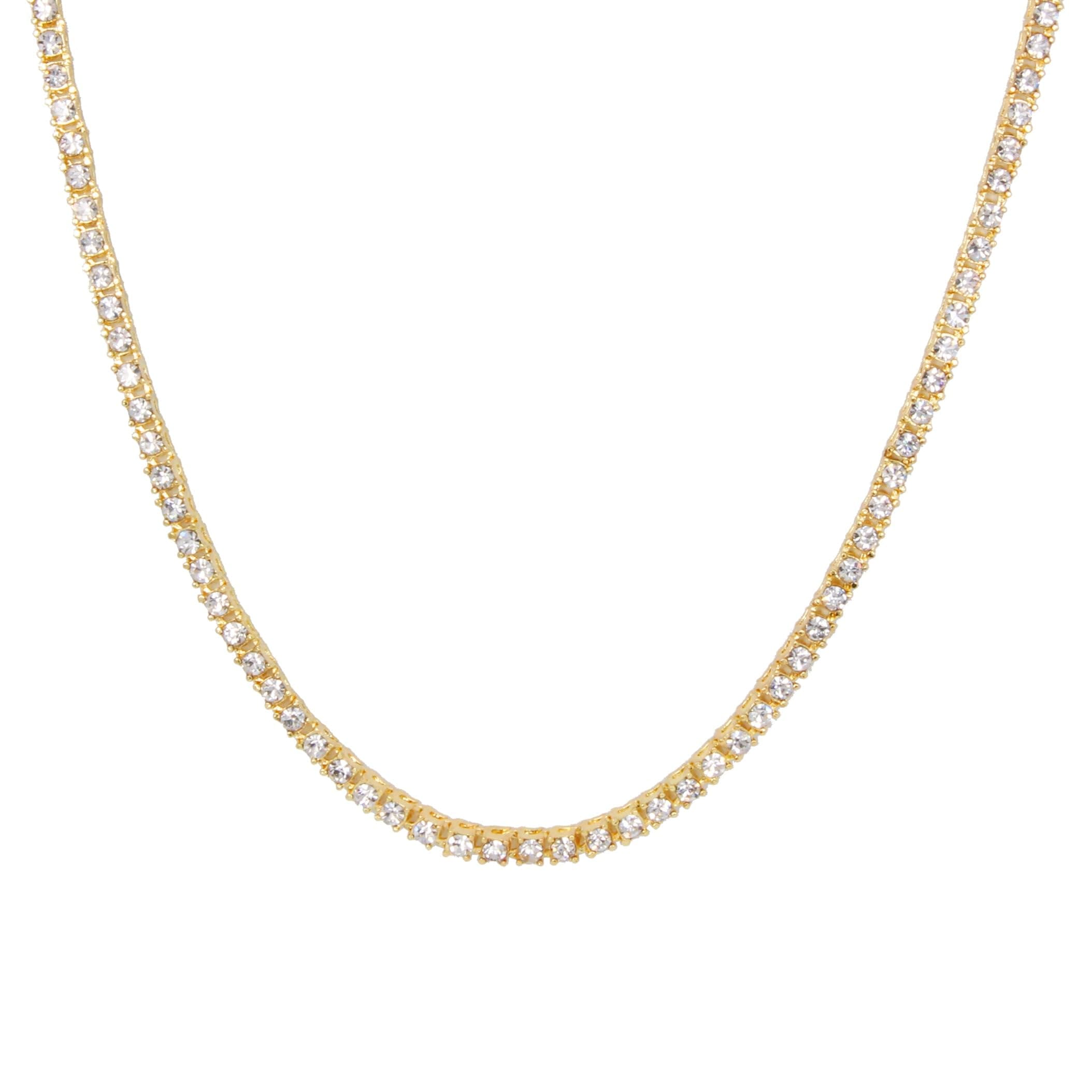 Large Iced Out Pendant with 3mm Tennis Chain