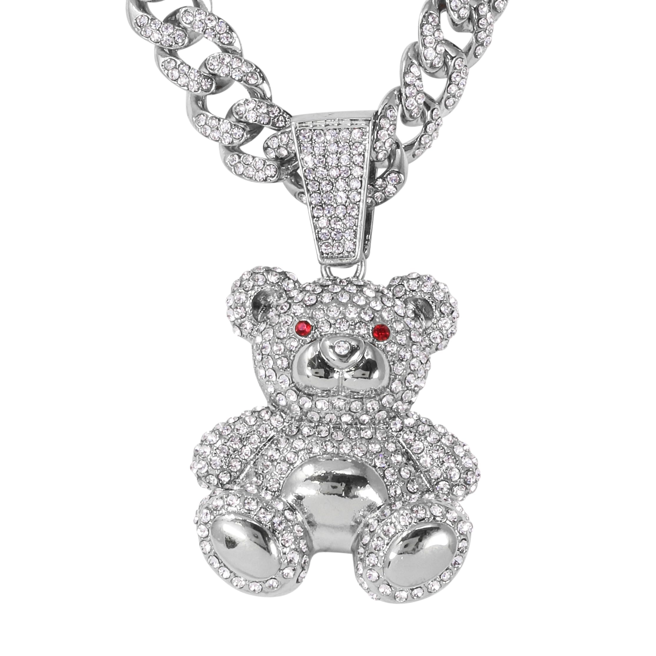 Large Iced Out Statement Pendant with 12mm Cuban Chain