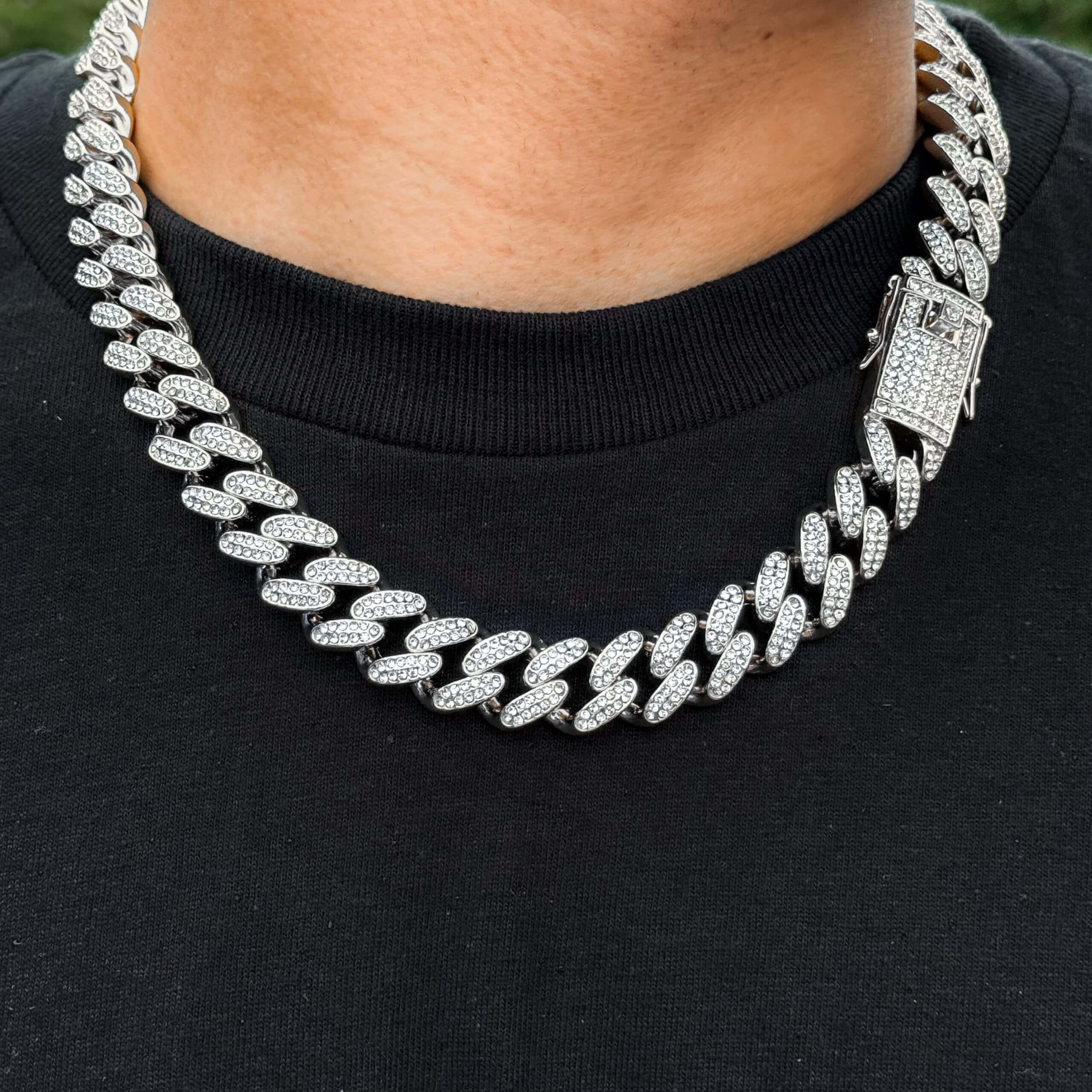 15mm Fully Iced Out Cuban Chain