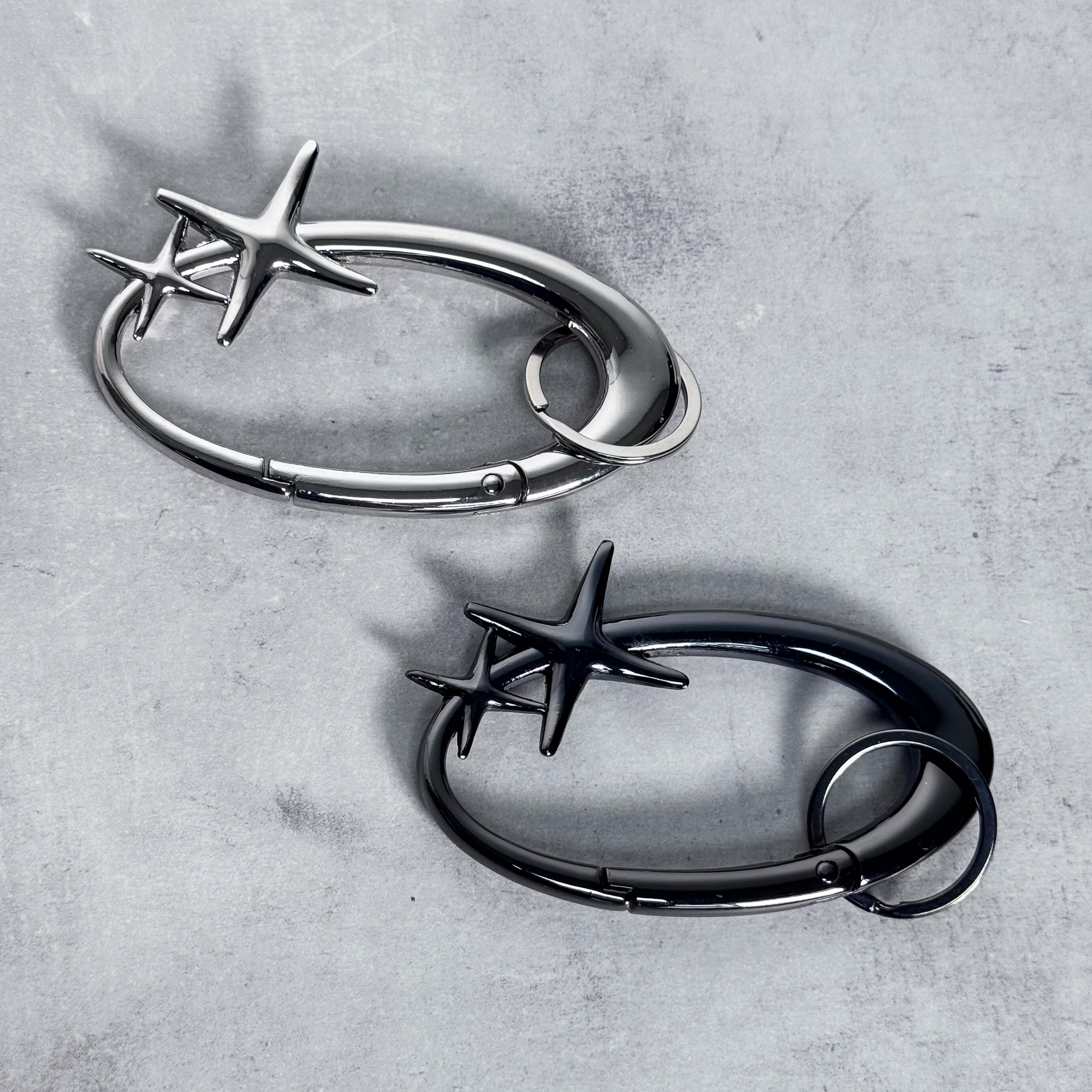 Sleek Metal Moon Ring Key Clip Hook – 3” Multi-Purpose Key Holder for Chains, Bags & Wallets