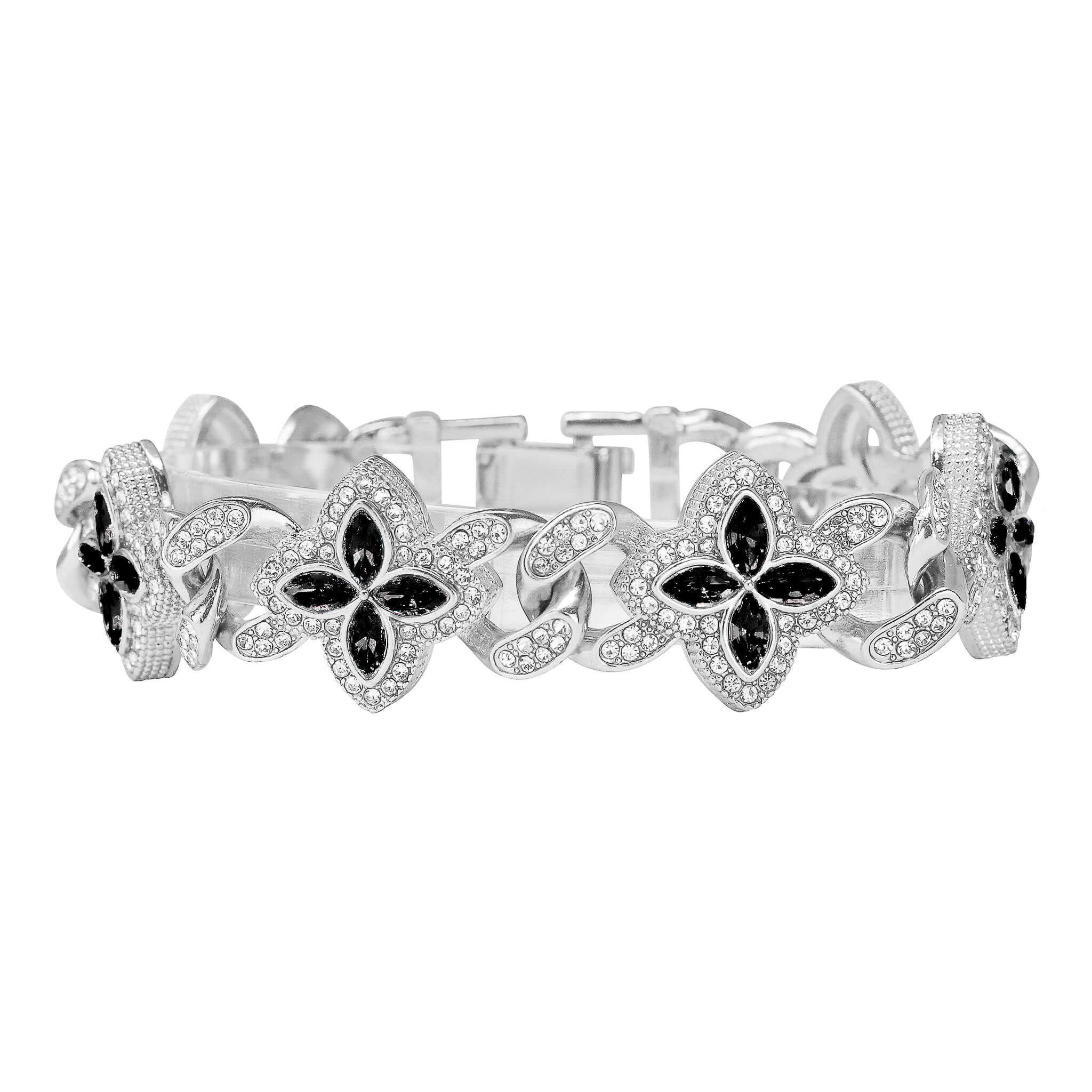Men's 20mm Iced Out Clover Link Bracelet
