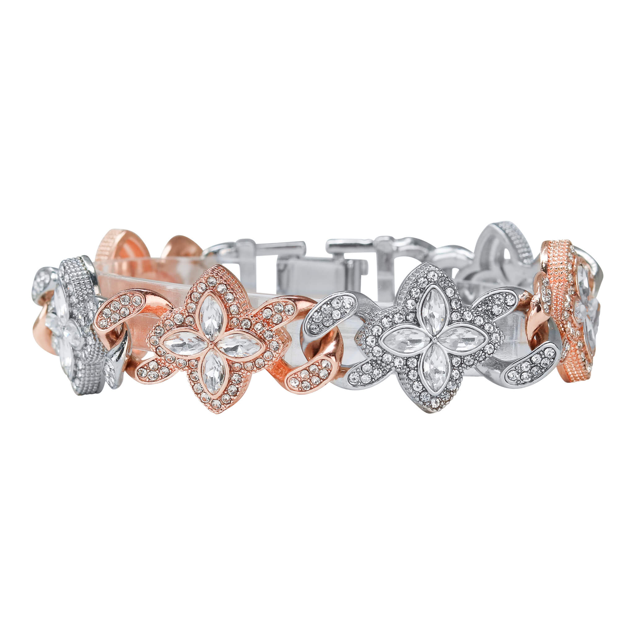 Men's 20mm Iced Out Clover Link Bracelet