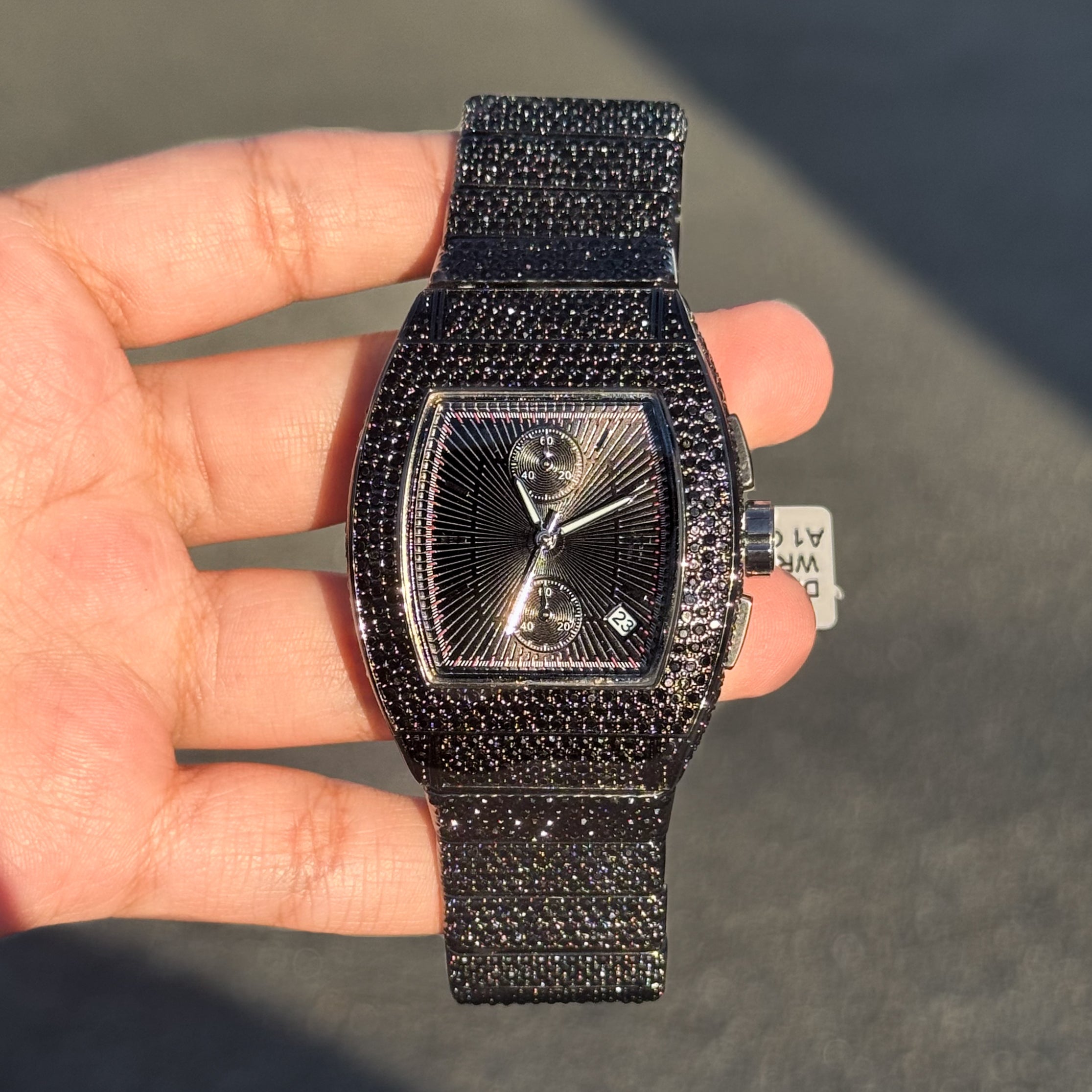 Men's Luxury Iced Out 39mm Watch - Tonneau Shape