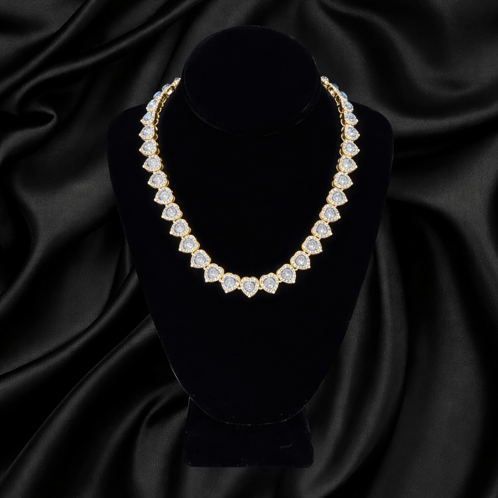 10mm Heart Cluster Chain - 20 inches