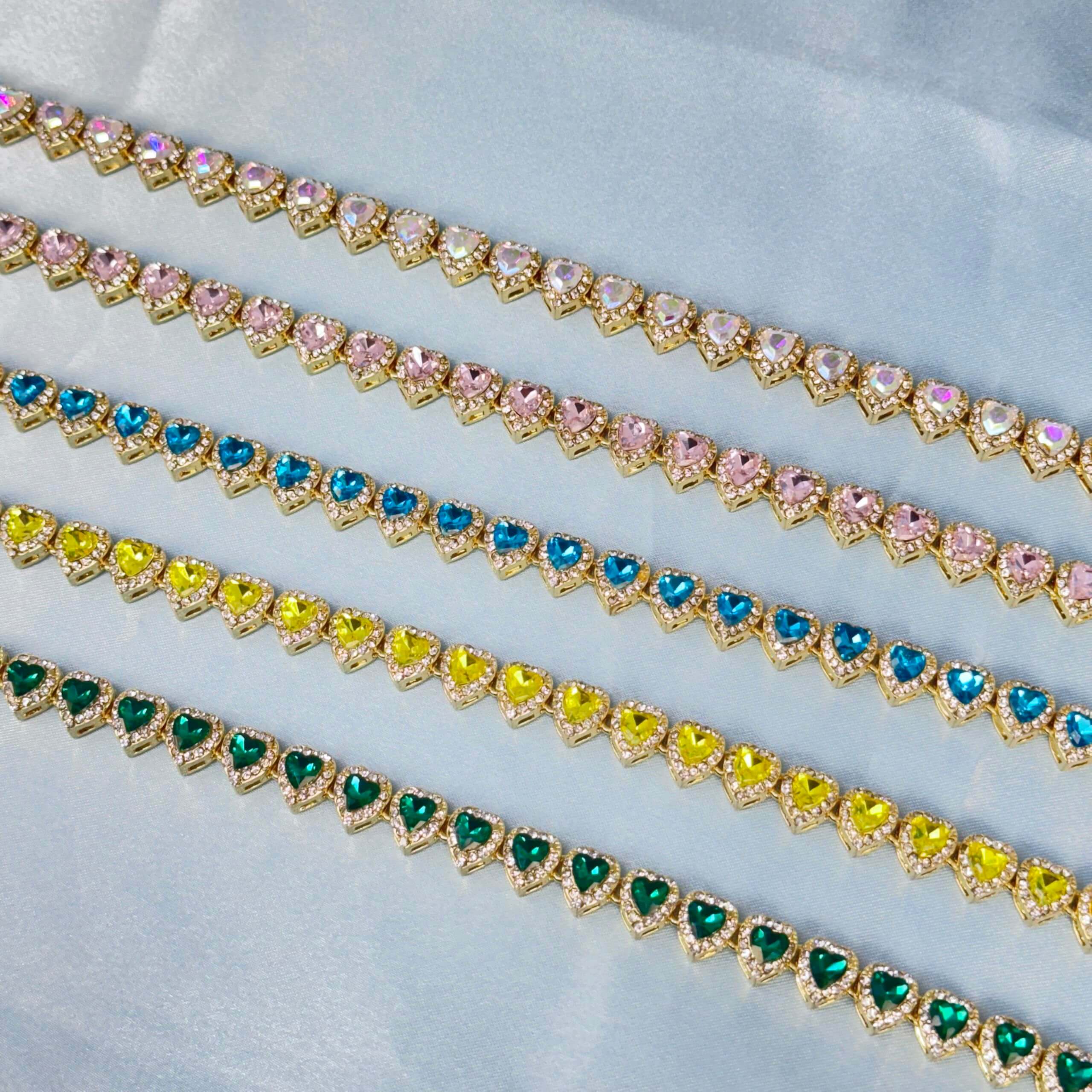 10mm Heart Cluster Chain - 18 inches