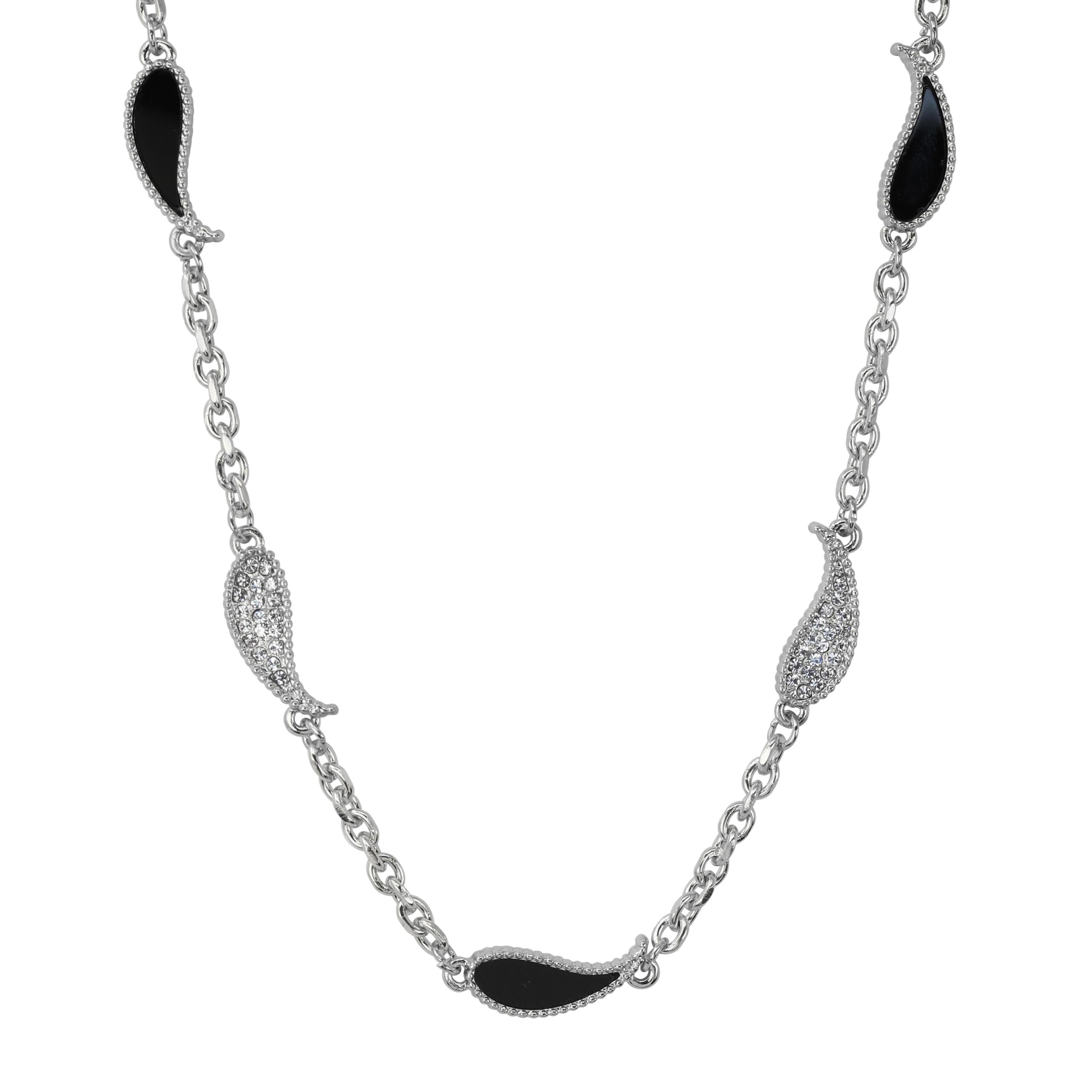 Men's 7mm Iced Out Paisley Multi-Charm Necklace